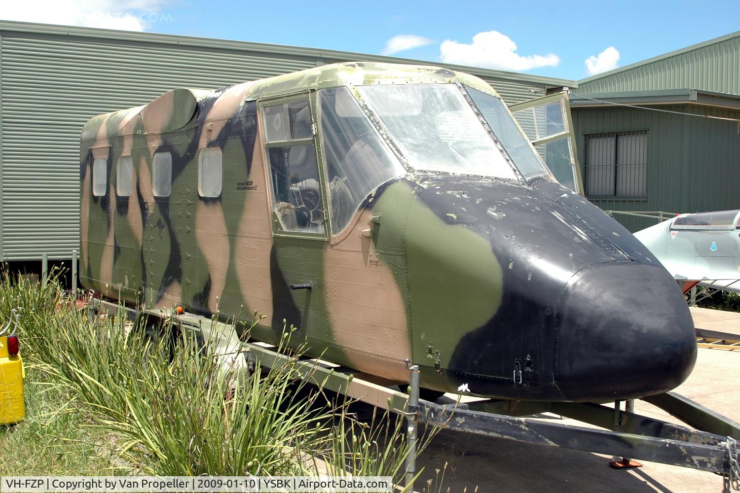 VH-FZP, Government Aircraft Factory N-22B Nomad Mission Master II C/N N22B-58, Fuselage of a GAF N-22B Nomad converted in a Mission Master at the Australian Aviation museum at Bankstown airport, NSW, 2009