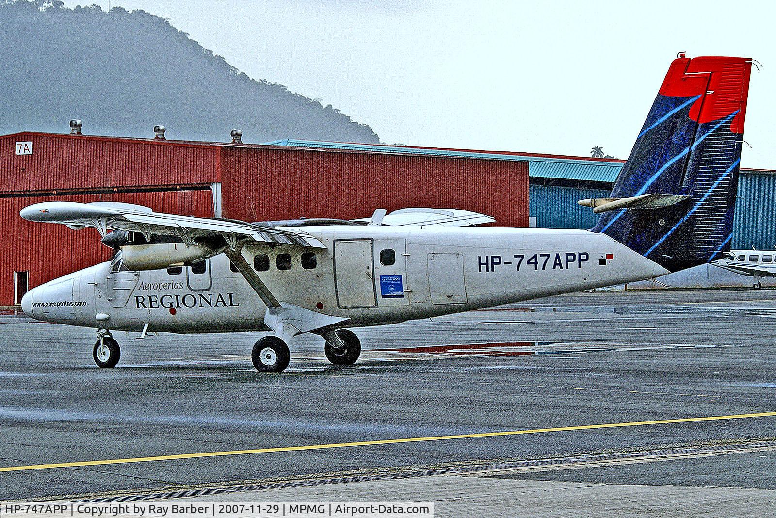 HP-747APP, 1974 De Havilland Canada DHC-6-300 Twin Otter C/N 403, HP-747APP   De Havilland Canada DHC-6-300 Twin Otter [403] (Aeroperlas Regional) Panama-Marcos A Gelabert Int'l~HP 29/11/2007