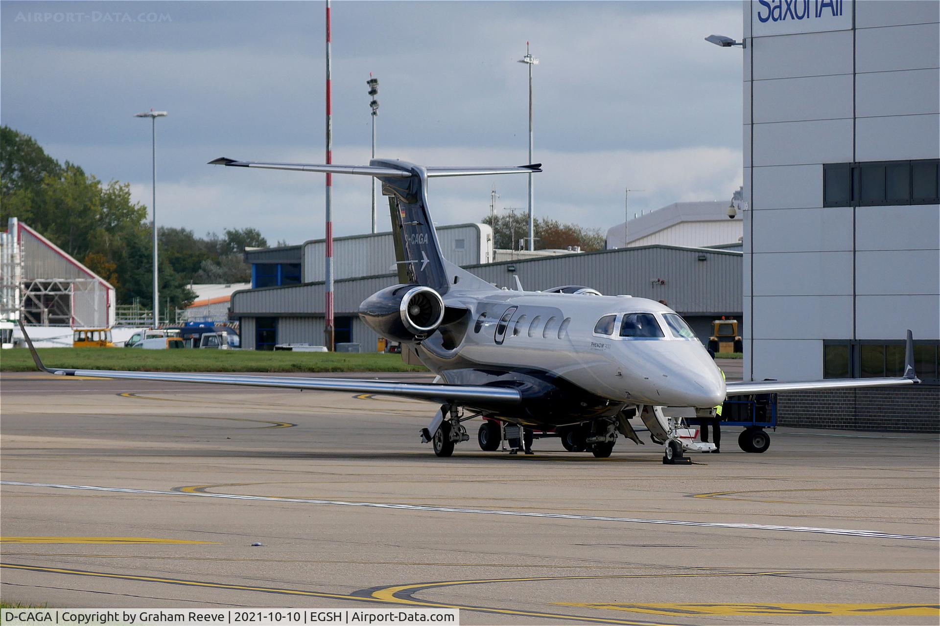 D-CAGA, 2017 Embraer EMB-505 Phenom 300 C/N 50500376, Parked at Norwich.