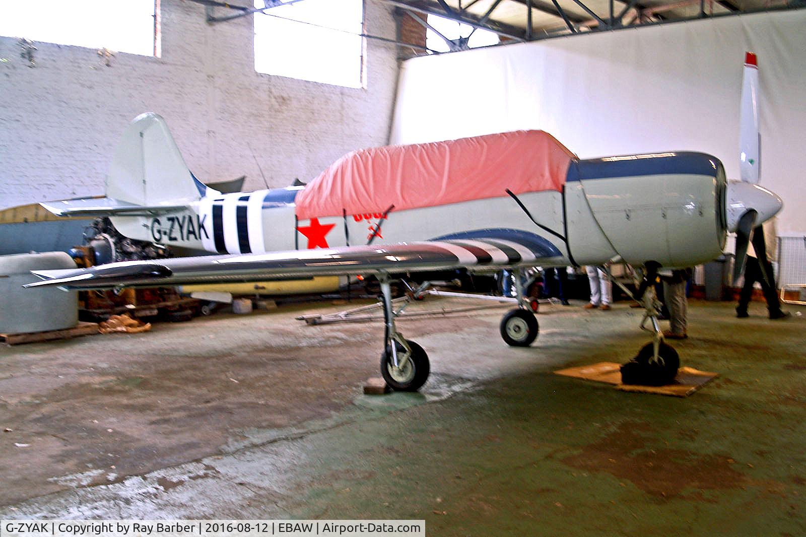 G-ZYAK, 1987 Bacau Yak-52 C/N 877415, G-ZYAK   Yakovlev Yak-52 [877415] Antwerp-Deurne~OO 12/08/2016