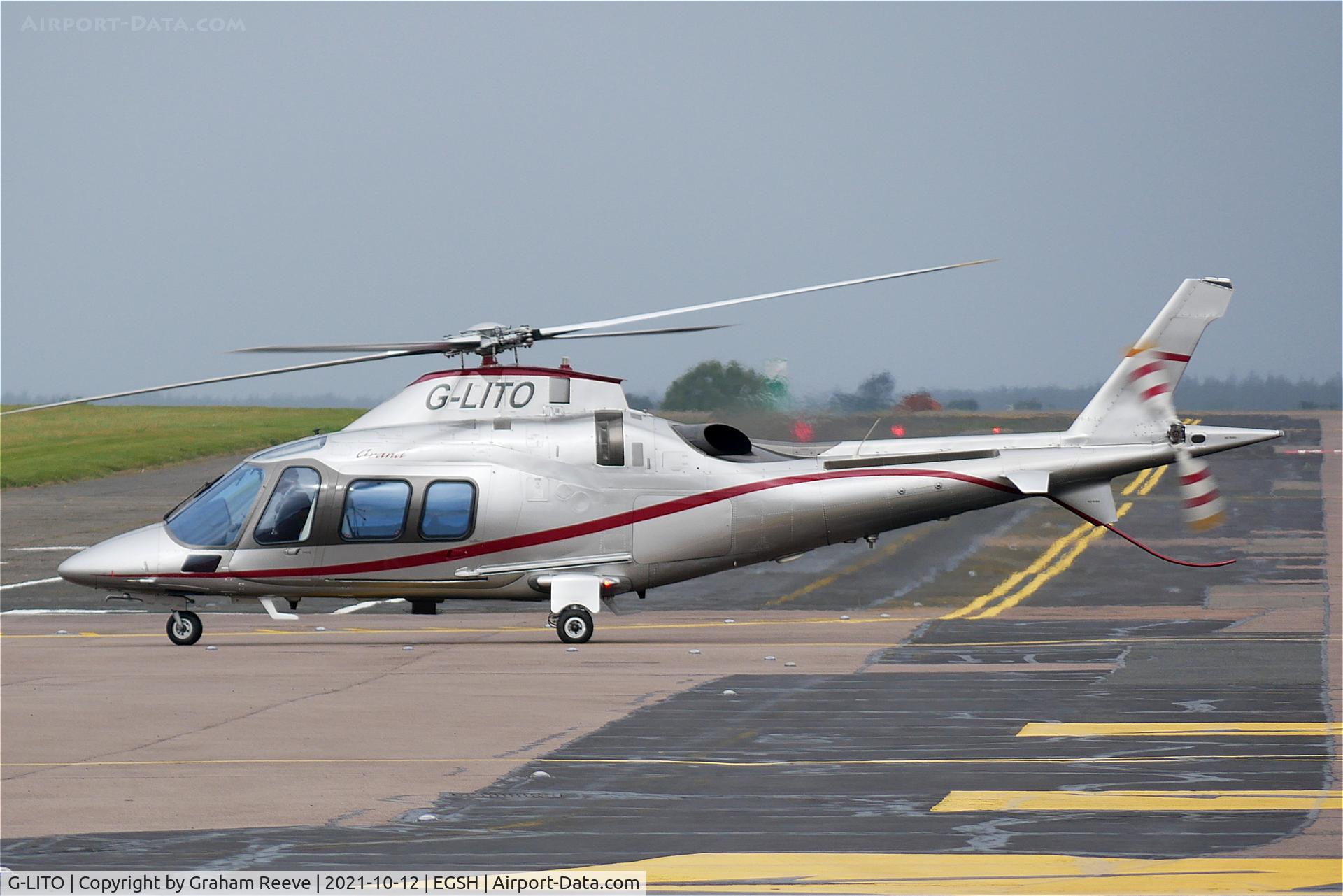 G-LITO, 2006 Agusta A109S Grand C/N 22015, Just landed at Norwich.