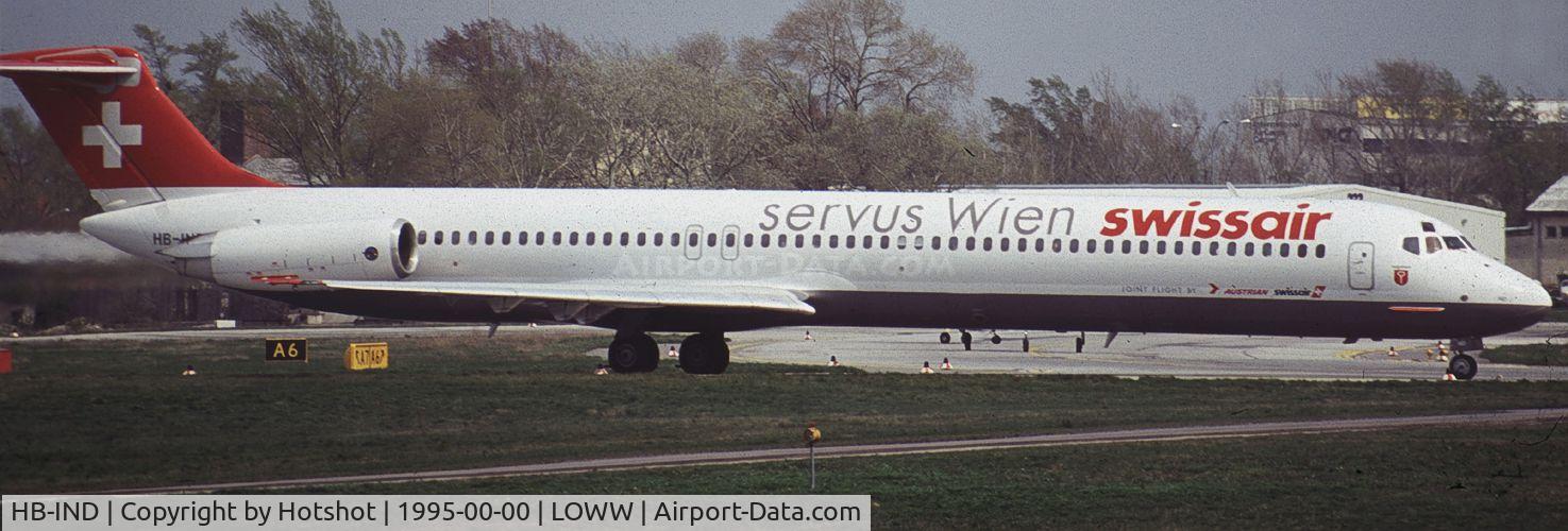 HB-IND, 1980 McDonnell Douglas MD-81 (DC-9-81) C/N 48003, Used for the Vienna-Zürich Shuttle in the Mid-1990s.