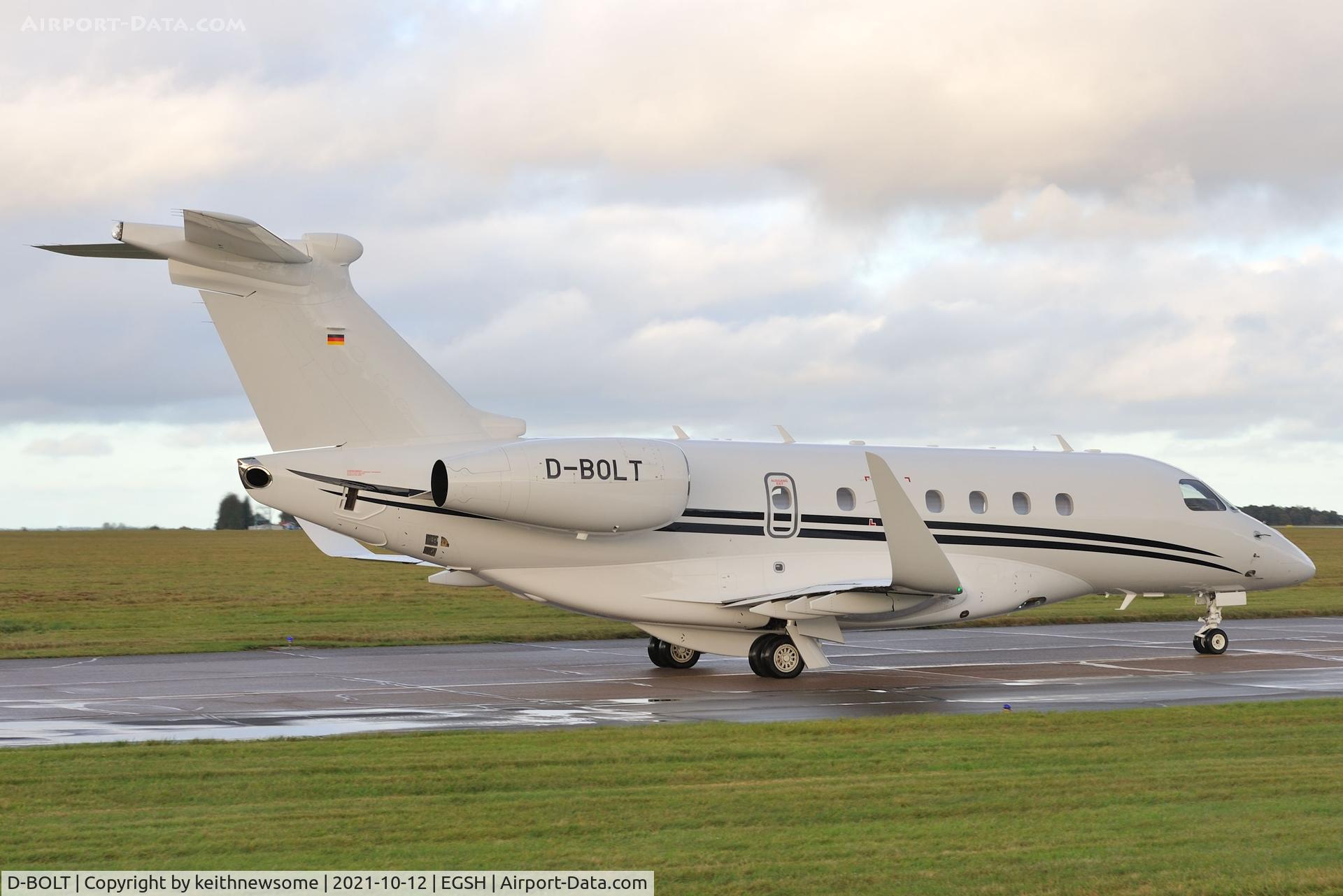 D-BOLT, 2020 Embraer EMB-550 Praetor 600 C/N 55020144, Leaving Norwich for Dusseldorf.