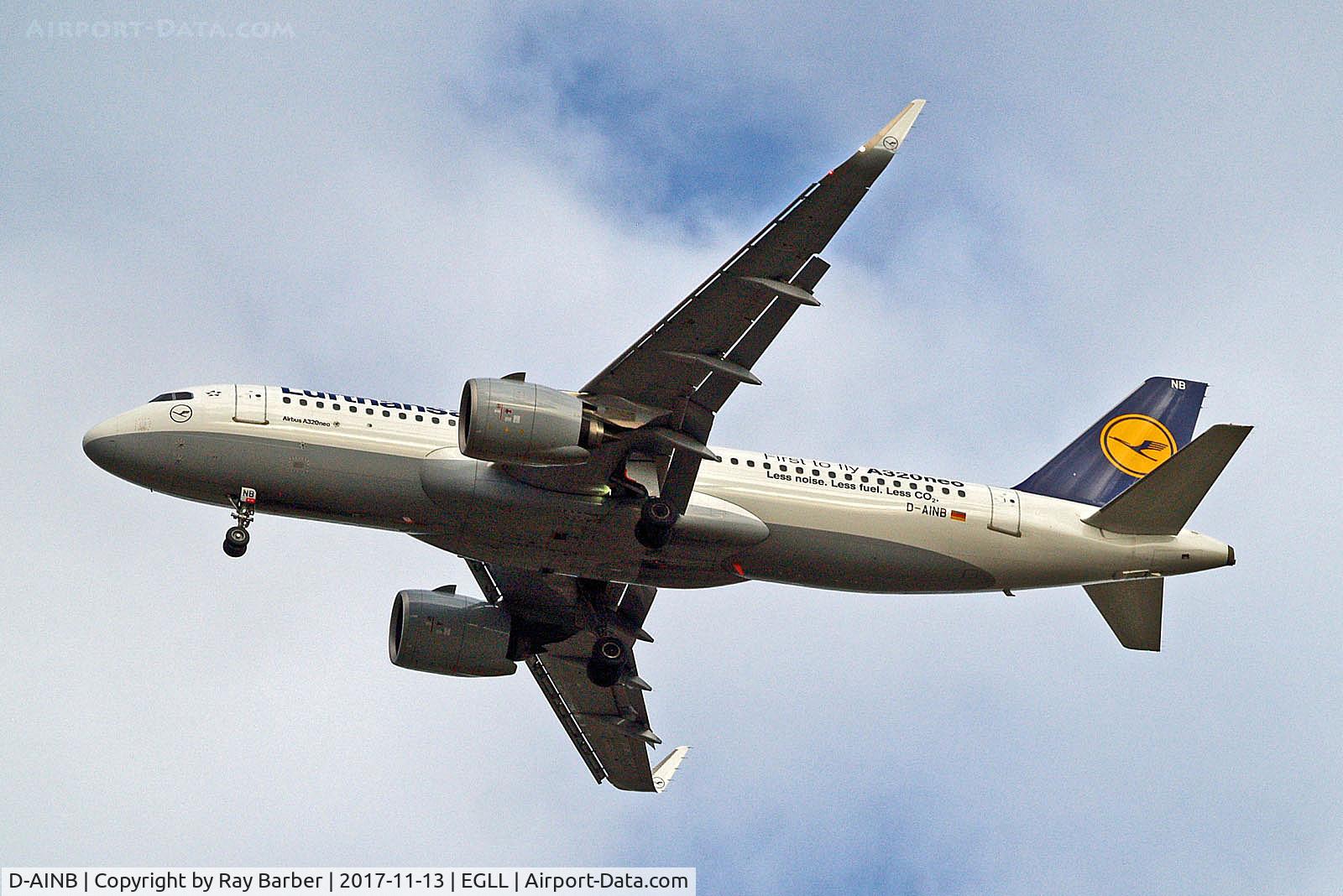 D-AINB, 2016 Airbus A320-271N C/N 6864, D-AINB   Airbus A320 271N(SL) [6864] (Lufthansa) Home~G 13/11/2017