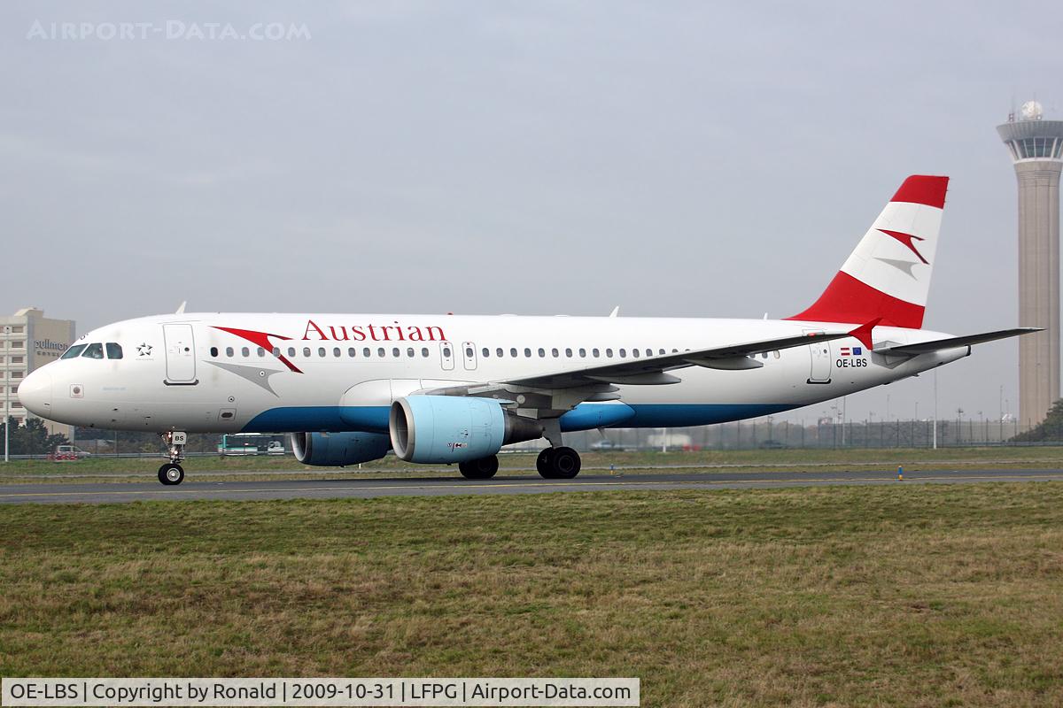 OE-LBS, 2000 Airbus A320-214 C/N 1189, at cdg