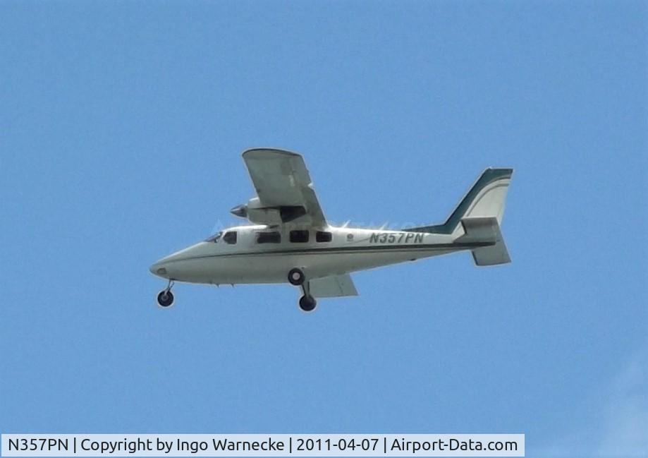 N357PN, 1985 Partenavia P-68C-TC C/N 357-38/TC, Partenavia P.68C-TC seen while on Hwy 101 north of  Olympia WA