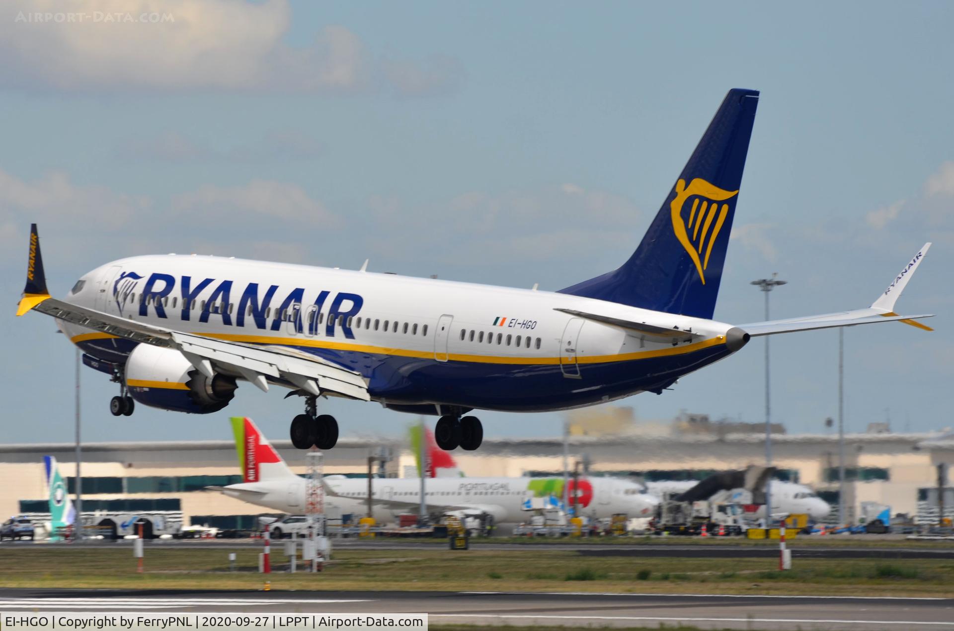 EI-HGO, 2021 Boeing 737-8200 C/N 65879, Ryanair B738M over the numbers