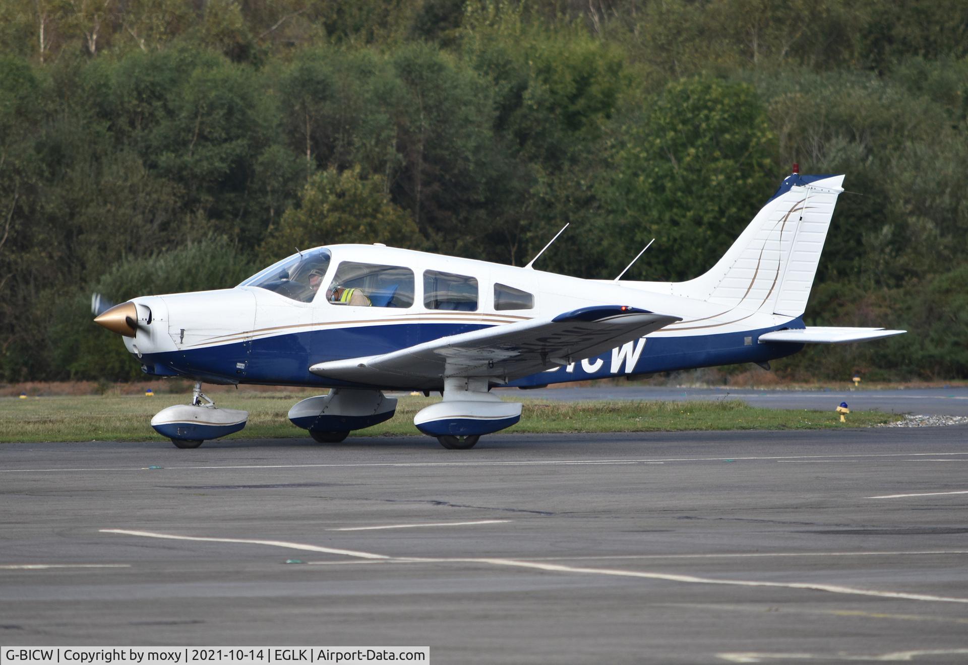 G-BICW, 1979 Piper PA-28-161 Cherokee Warrior II C/N 28-7916309, Piper PA-28-161 Cherokee Warrior II at Blackbushe. Ex N2091U