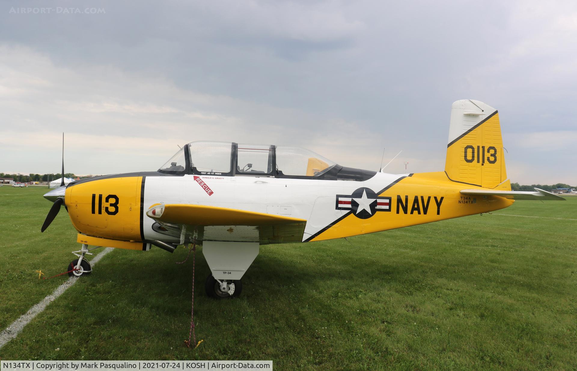 N134TX, 1953 Beech T-34A (A45) Mentor C/N G-113, Beech T-34A