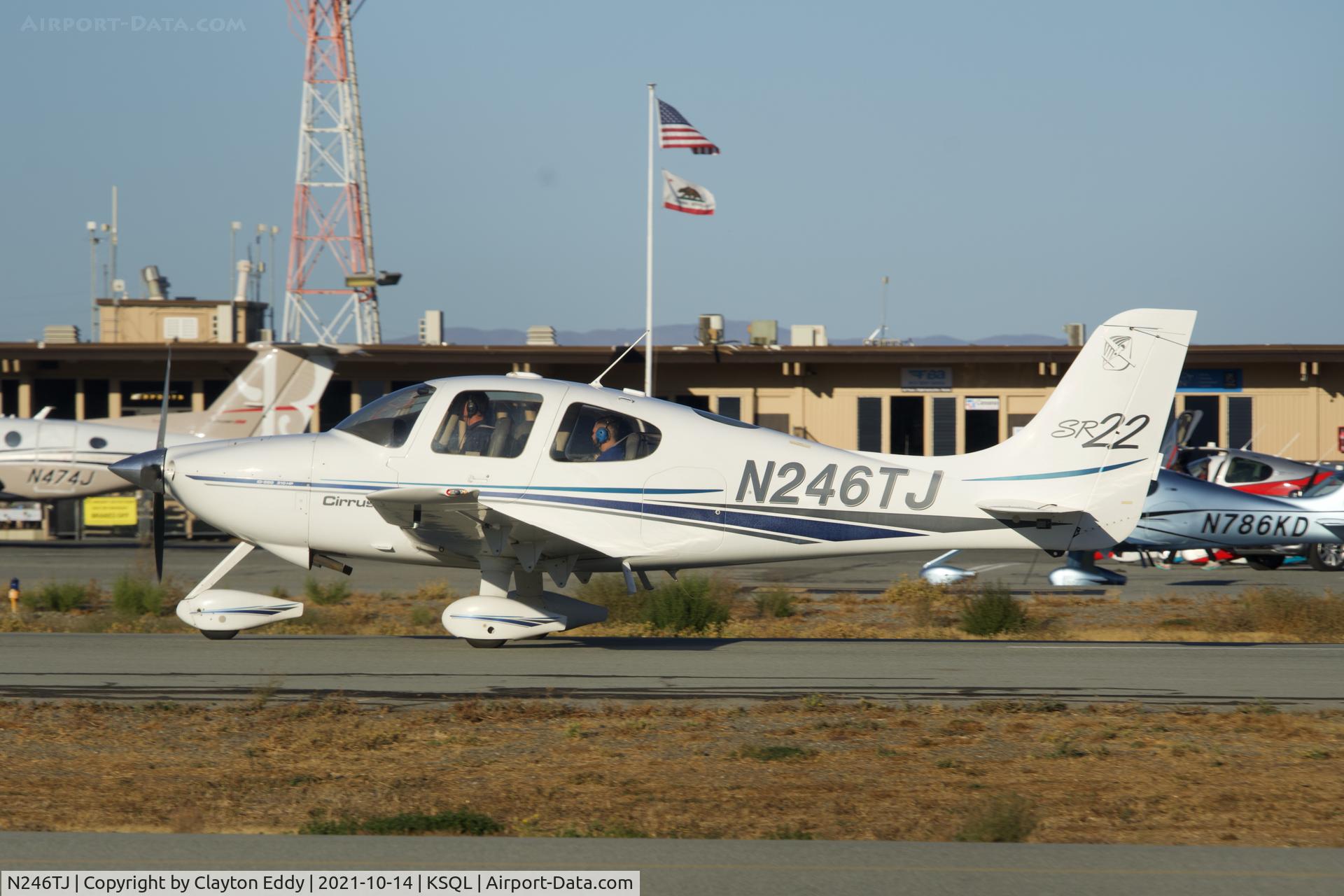 N246TJ, 2002 Cirrus SR22 C/N 0382, San Carlos airport California 2021.