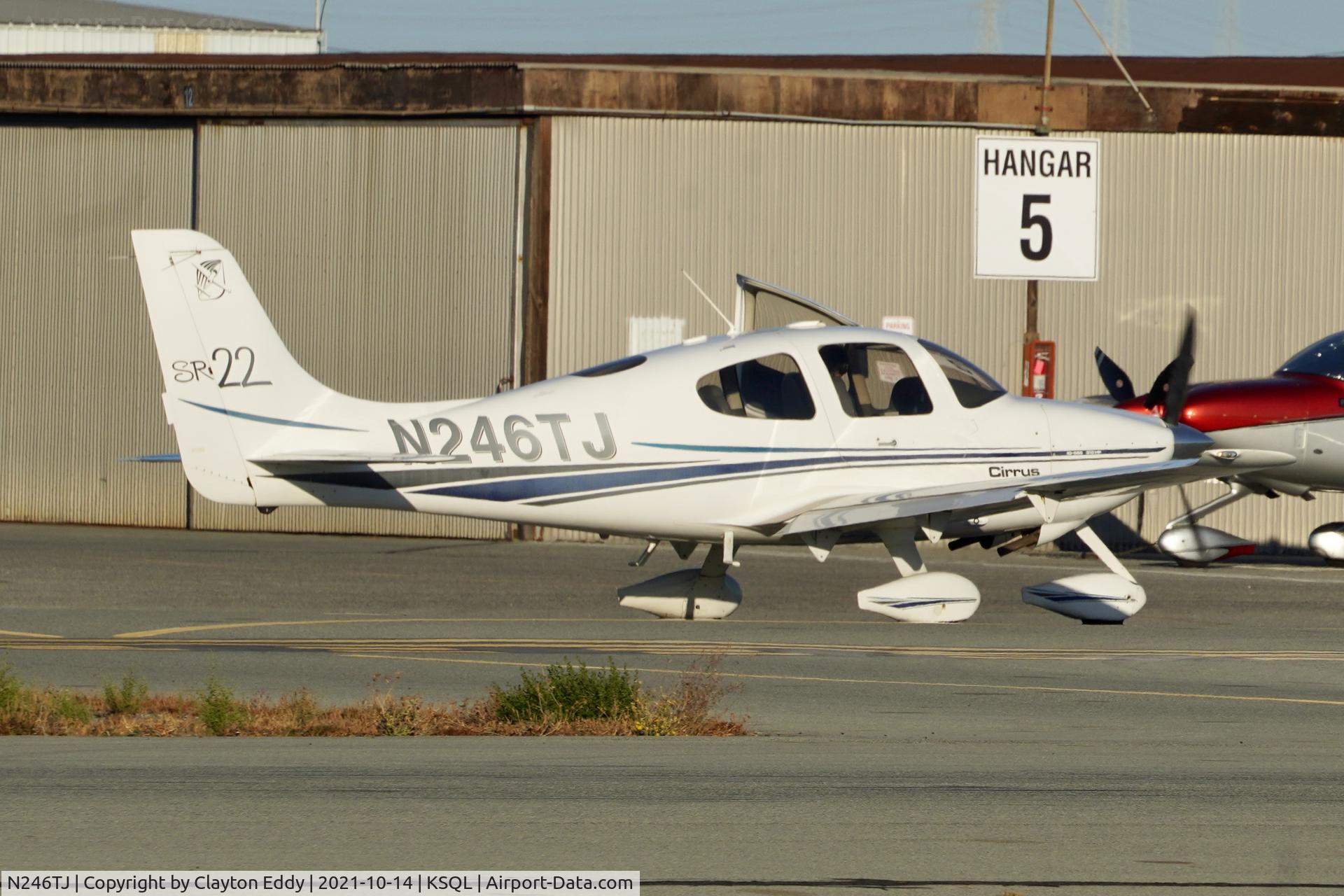 N246TJ, 2002 Cirrus SR22 C/N 0382, San Carlos airport California 2021.