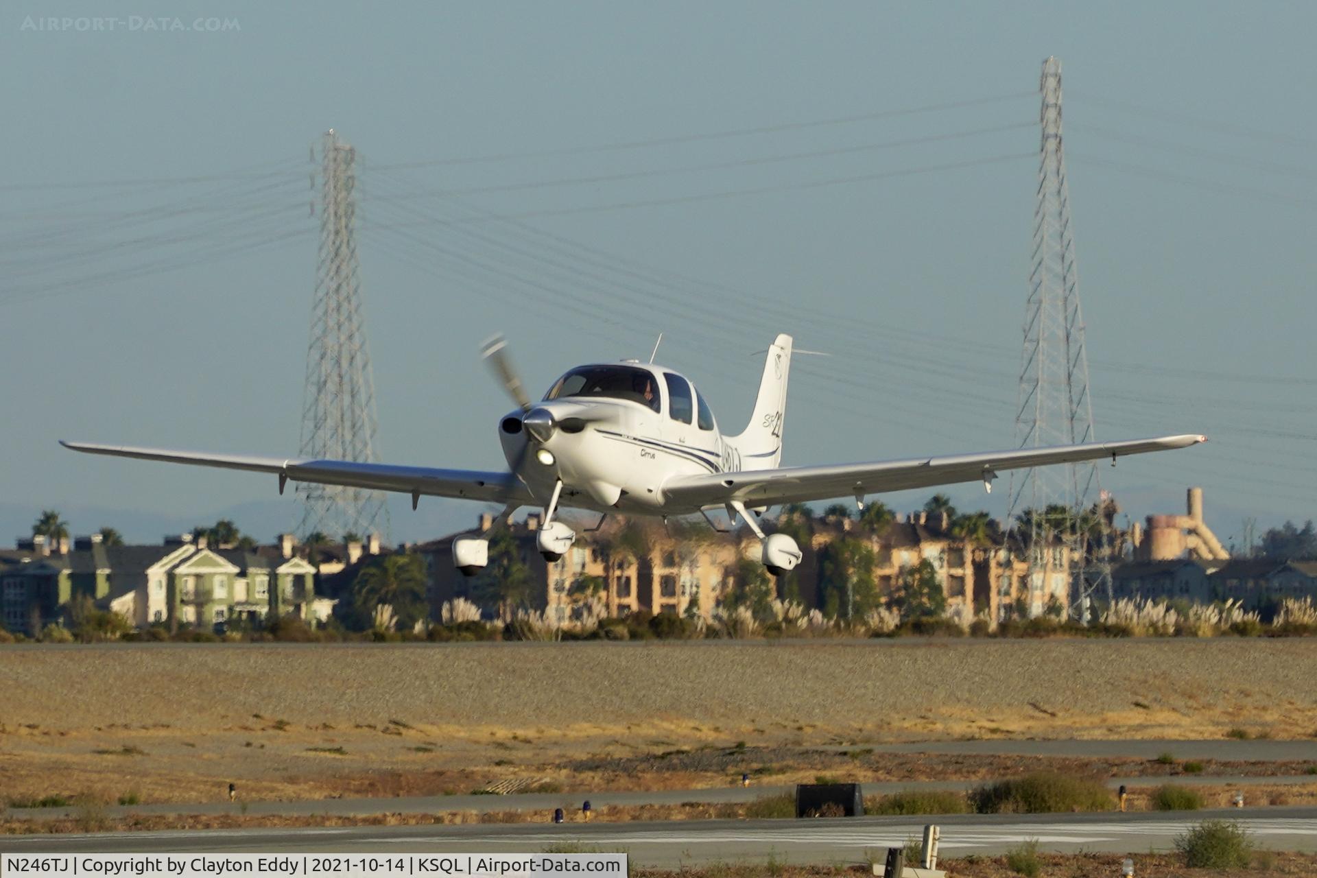 N246TJ, 2002 Cirrus SR22 C/N 0382, San Carlos airport California 2021.