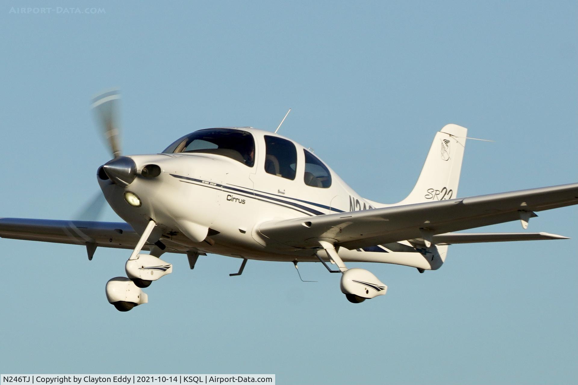 N246TJ, 2002 Cirrus SR22 C/N 0382, San Carlos airport California 2021.