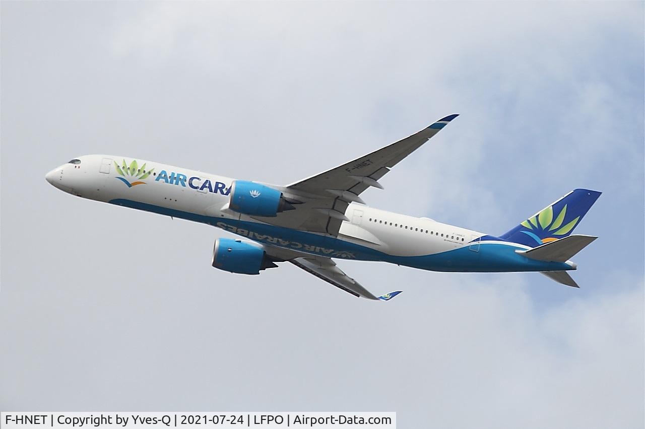F-HNET, 2017 Airbus A350-941 C/N 0091, Airbus A350-941, Climbing from rwy 24, Paris Orly airport (LFPO-ORY)