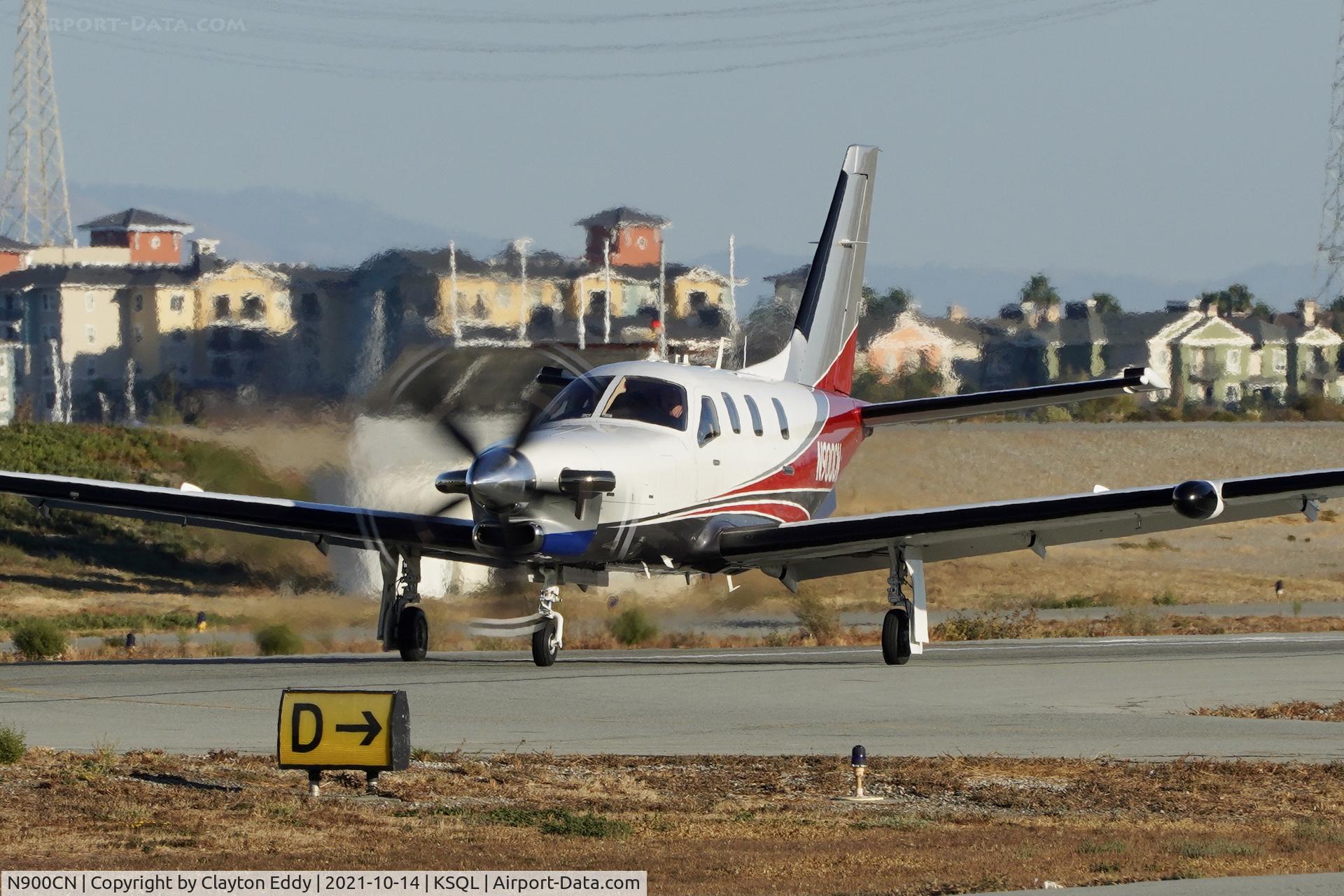 N900CN, 2014 Socata TBM-700 C/N 1001, San Carlos airport California 2021.