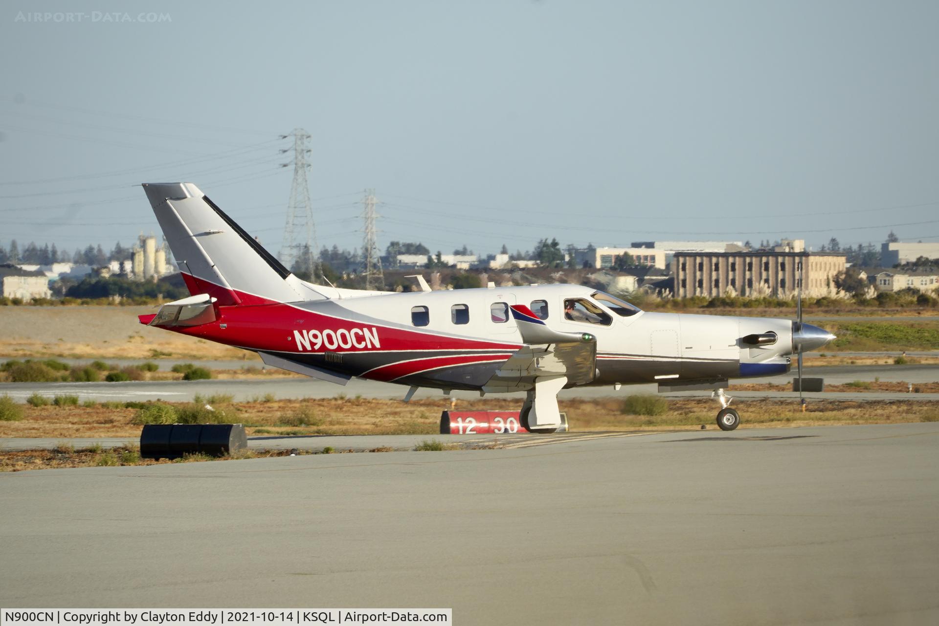 N900CN, 2014 Socata TBM-700 C/N 1001, San Carlos airport California 2021.