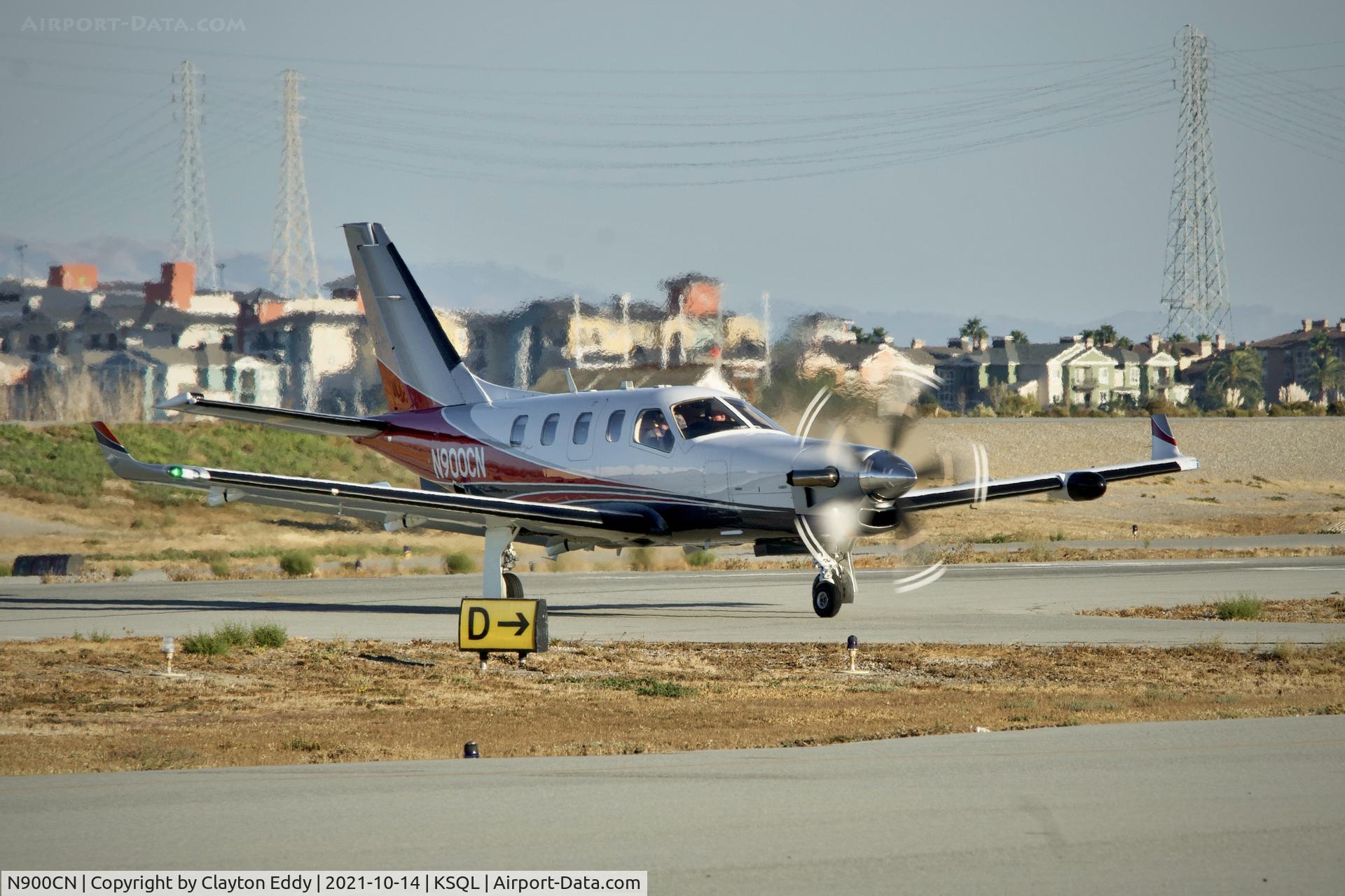 N900CN, 2014 Socata TBM-700 C/N 1001, San Carlos airport California 2021.