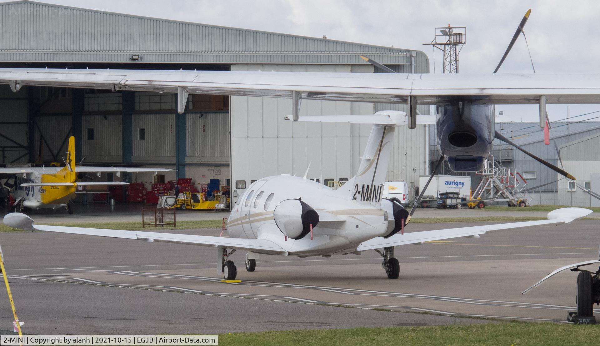 2-MINI, 2008 Eclipse Aviation Corp EA500 C/N 000198, Parked at ASG, Guernsey (hemmed in by other aircraft)
