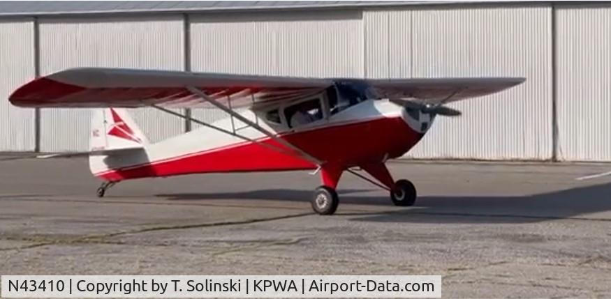 N43410, 1946 Taylorcraft BC12-D C/N 7069, Taylorcraft taxi at KPWA