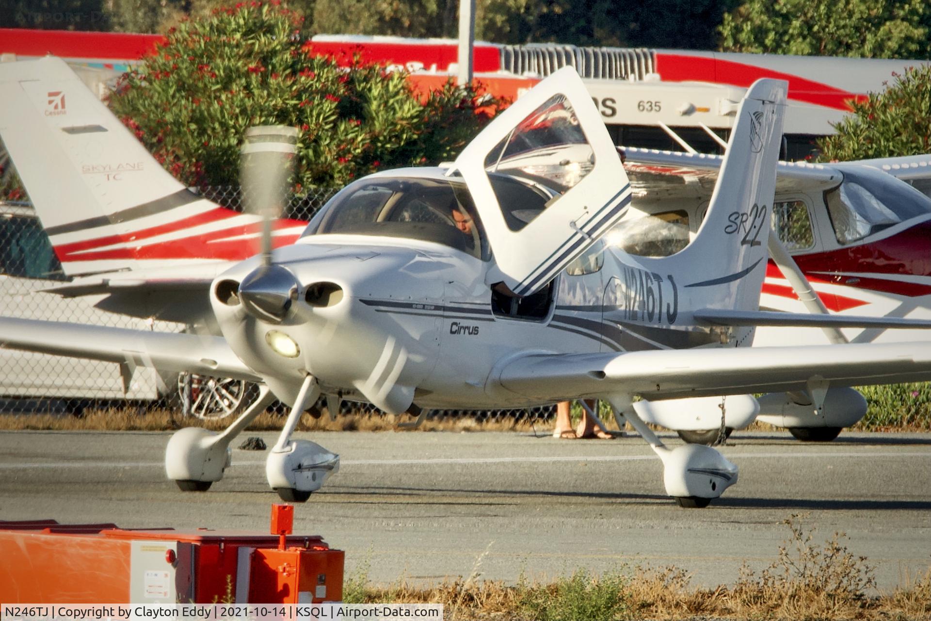 N246TJ, 2002 Cirrus SR22 C/N 0382, San Carlos airport California 2021.