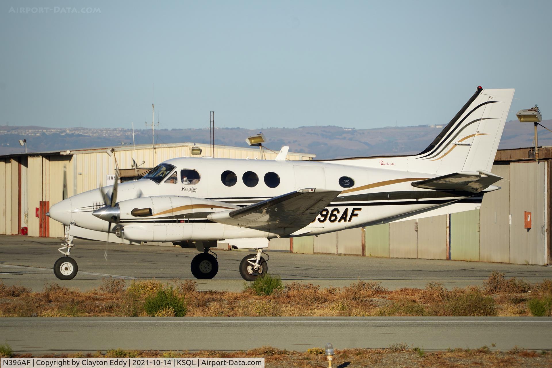 N396AF, 1998 Raytheon C90A King Air C/N LJ-1540, San Carlos airport California 2021.
