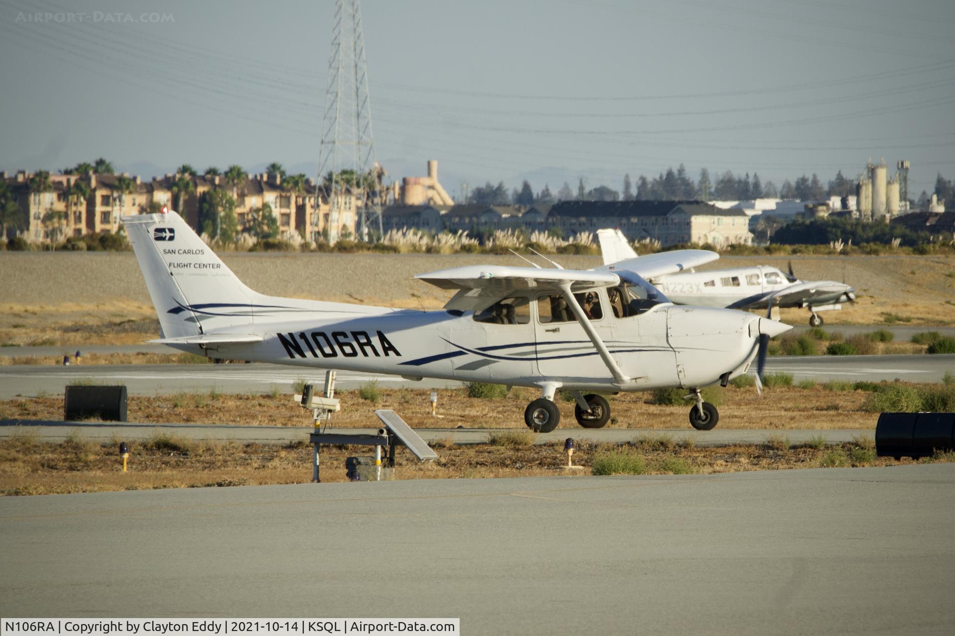 N106RA, 1999 Cessna 172S C/N 172S8241, San Carlos airport California 2021.