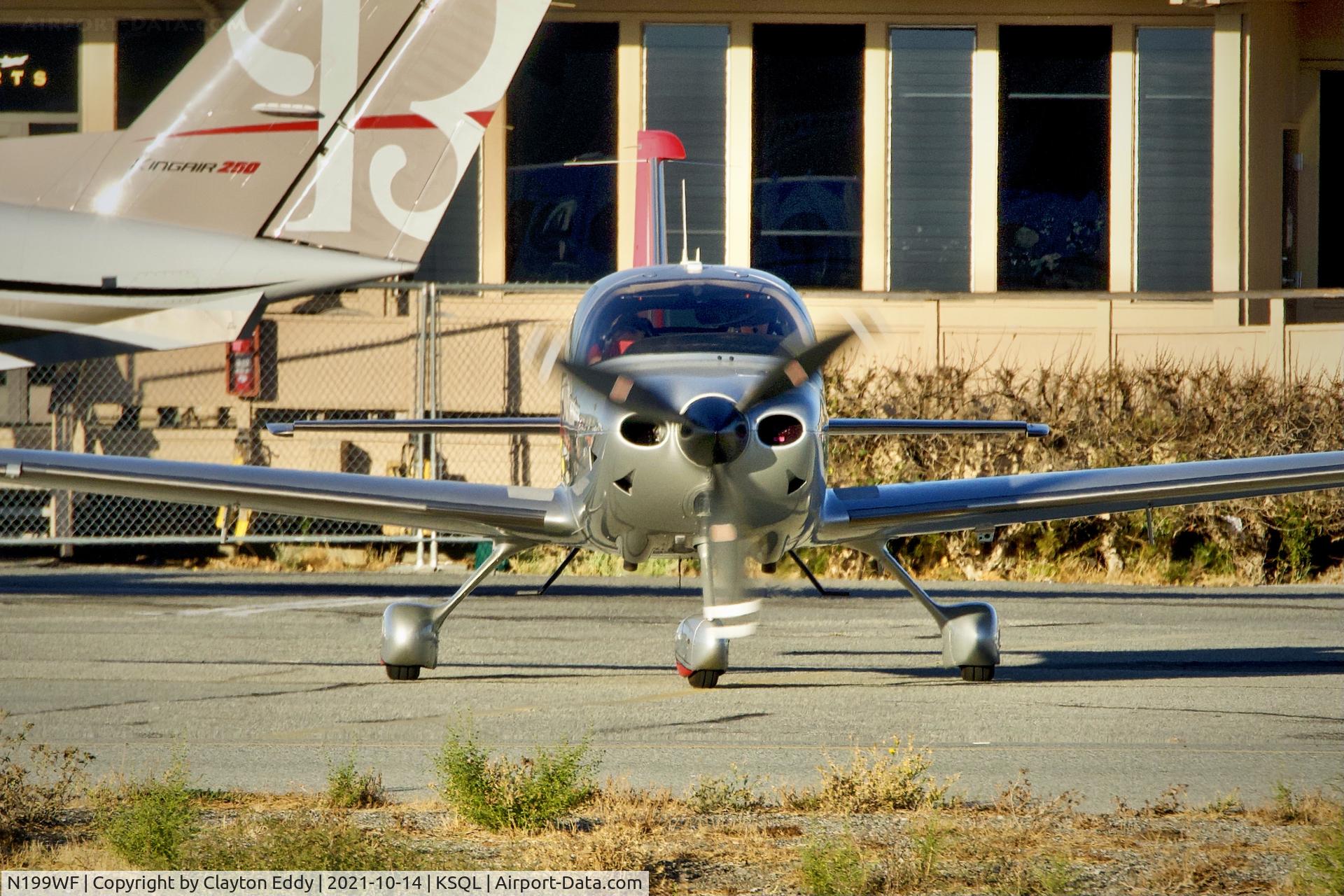 N199WF, 2014 Cirrus SR22T C/N 0720, San Carlos airport California 2021.