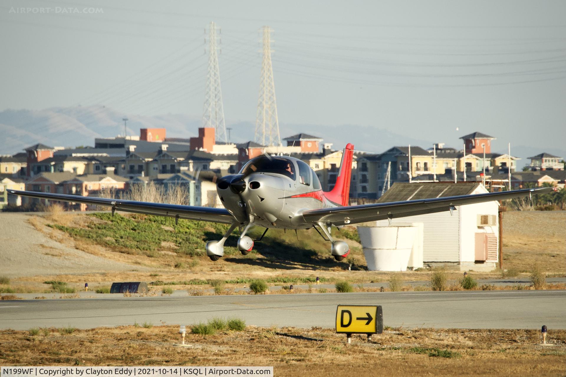 N199WF, 2014 Cirrus SR22T C/N 0720, San Carlos airport California 2021.
