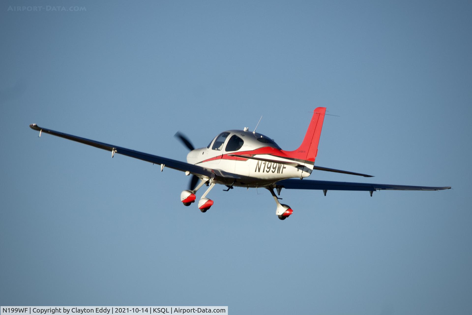 N199WF, 2014 Cirrus SR22T C/N 0720, San Carlos airport California 2021.