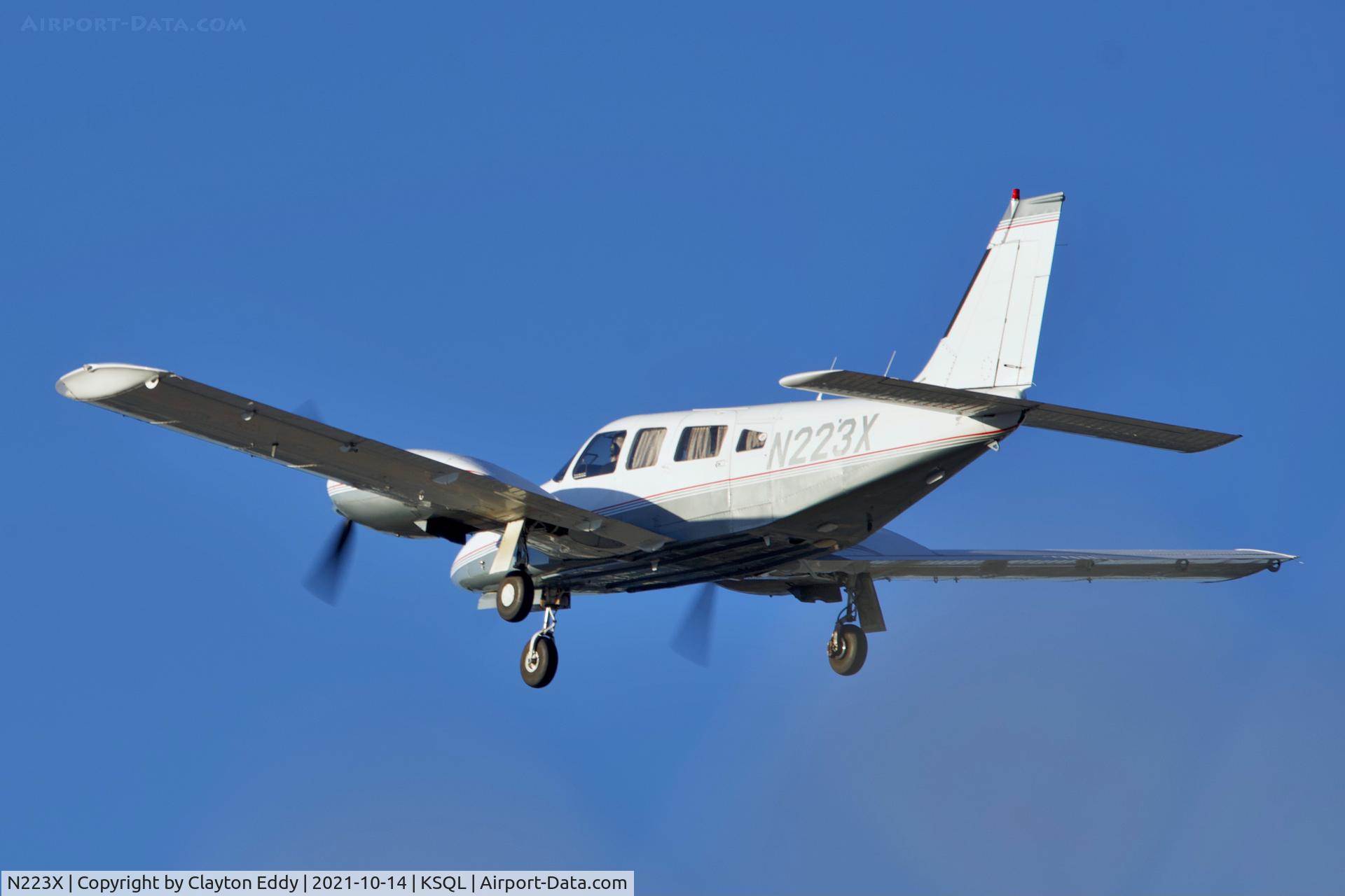 N223X, Piper PA-34-200T C/N 34-7970288, San Carlos airport California 2021.