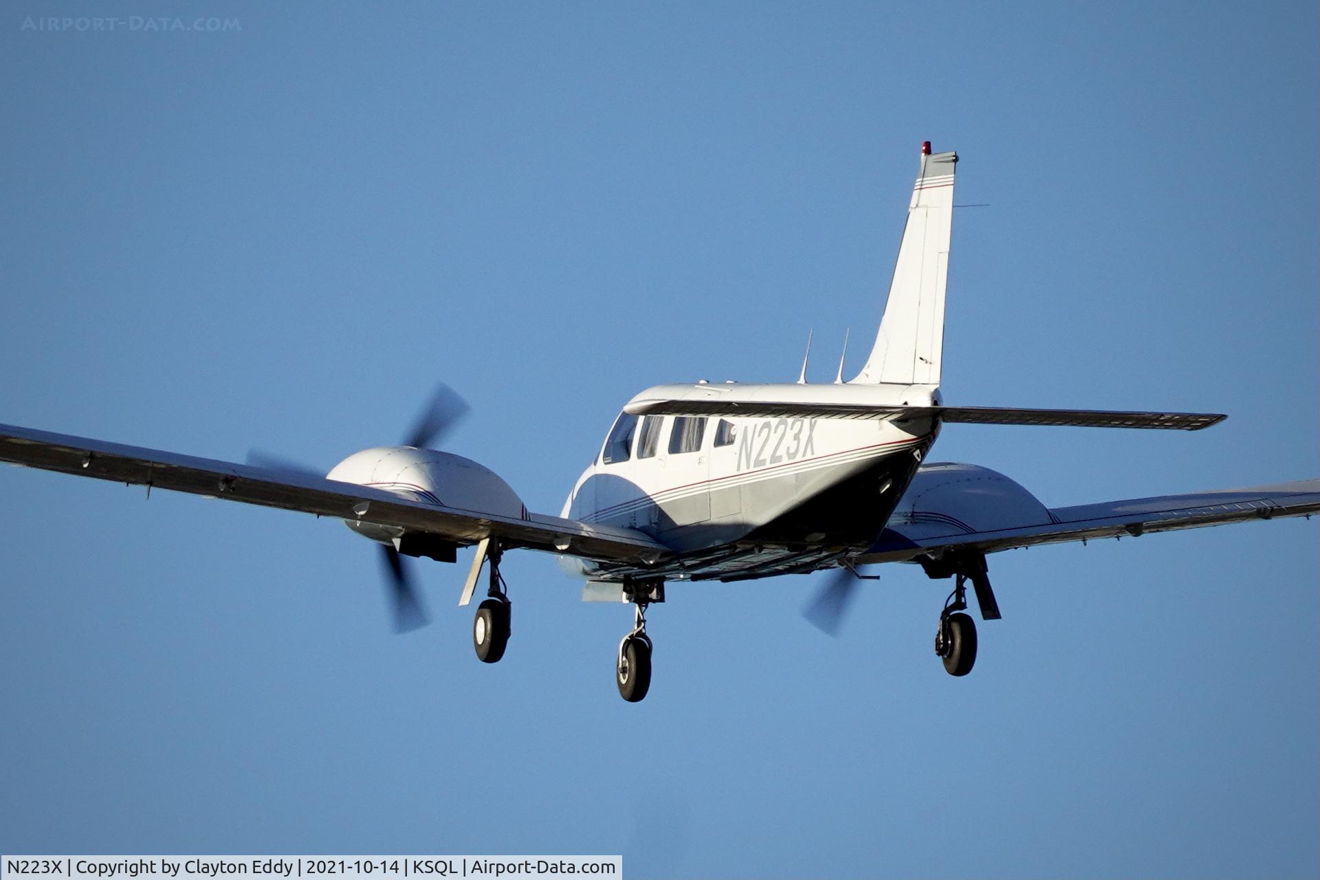 N223X, Piper PA-34-200T C/N 34-7970288, San Carlos airport California 2021.