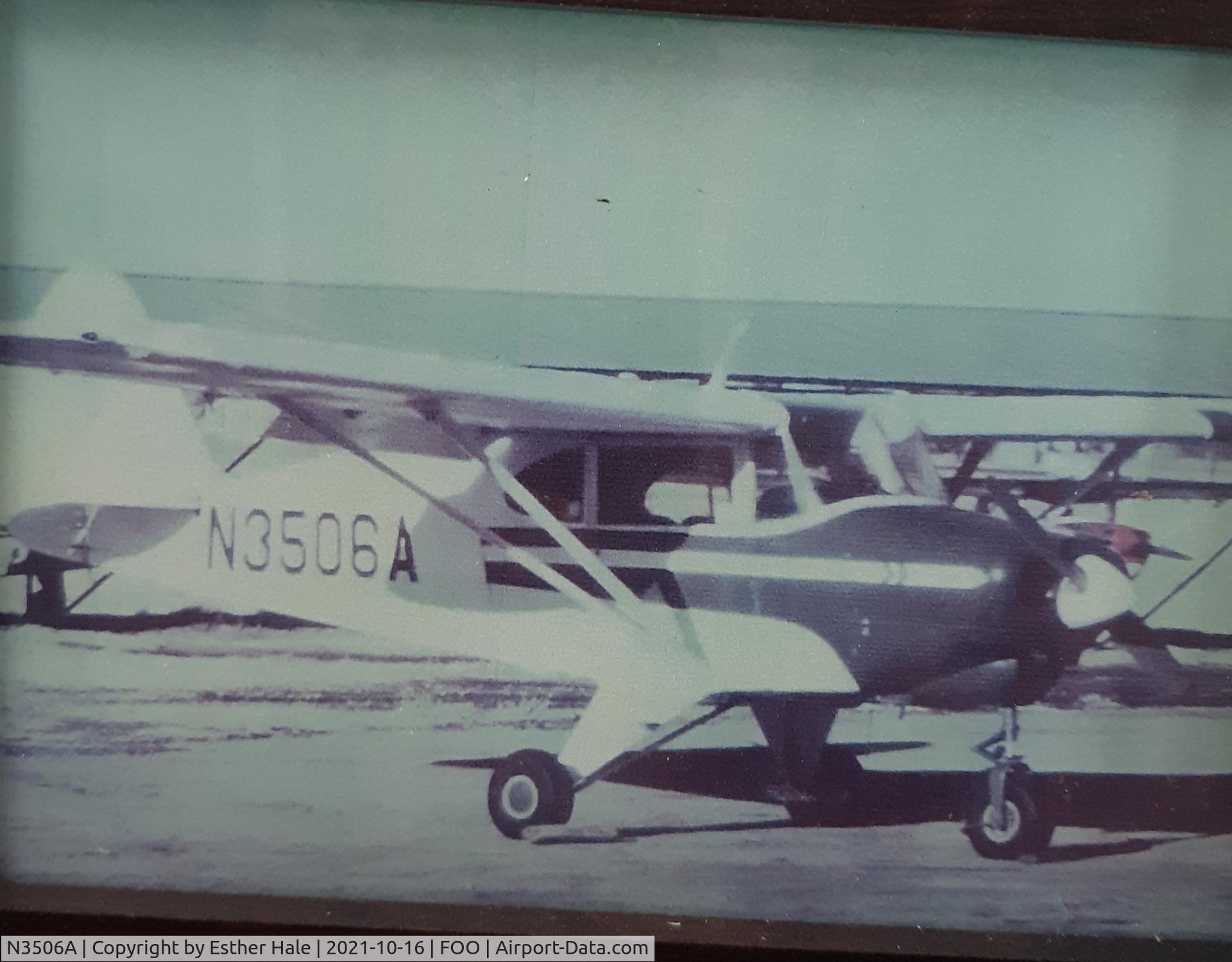 N3506A, 1953 Piper PA-22-135 Tri-Pacer C/N 22-1778, Bonham Texas 1973