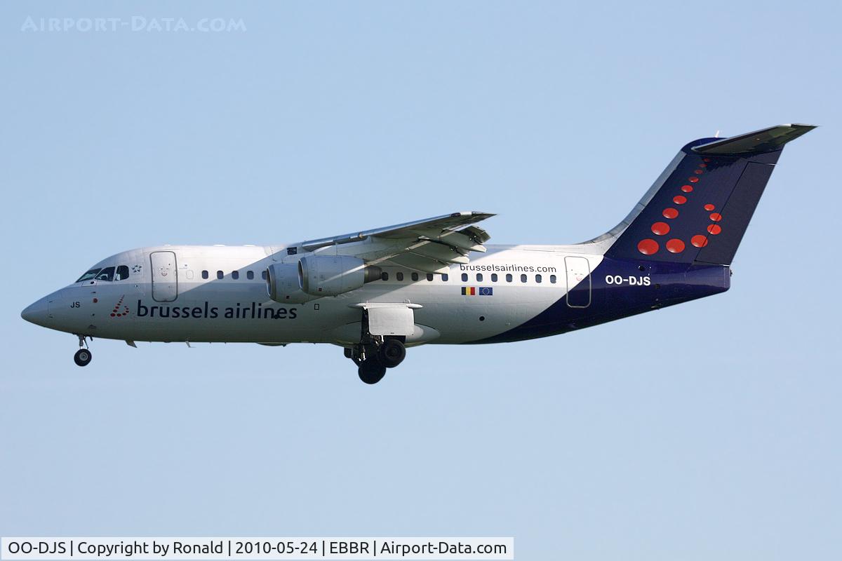 OO-DJS, 1996 British Aerospace Avro 146-RJ85 C/N E.2292, at bru