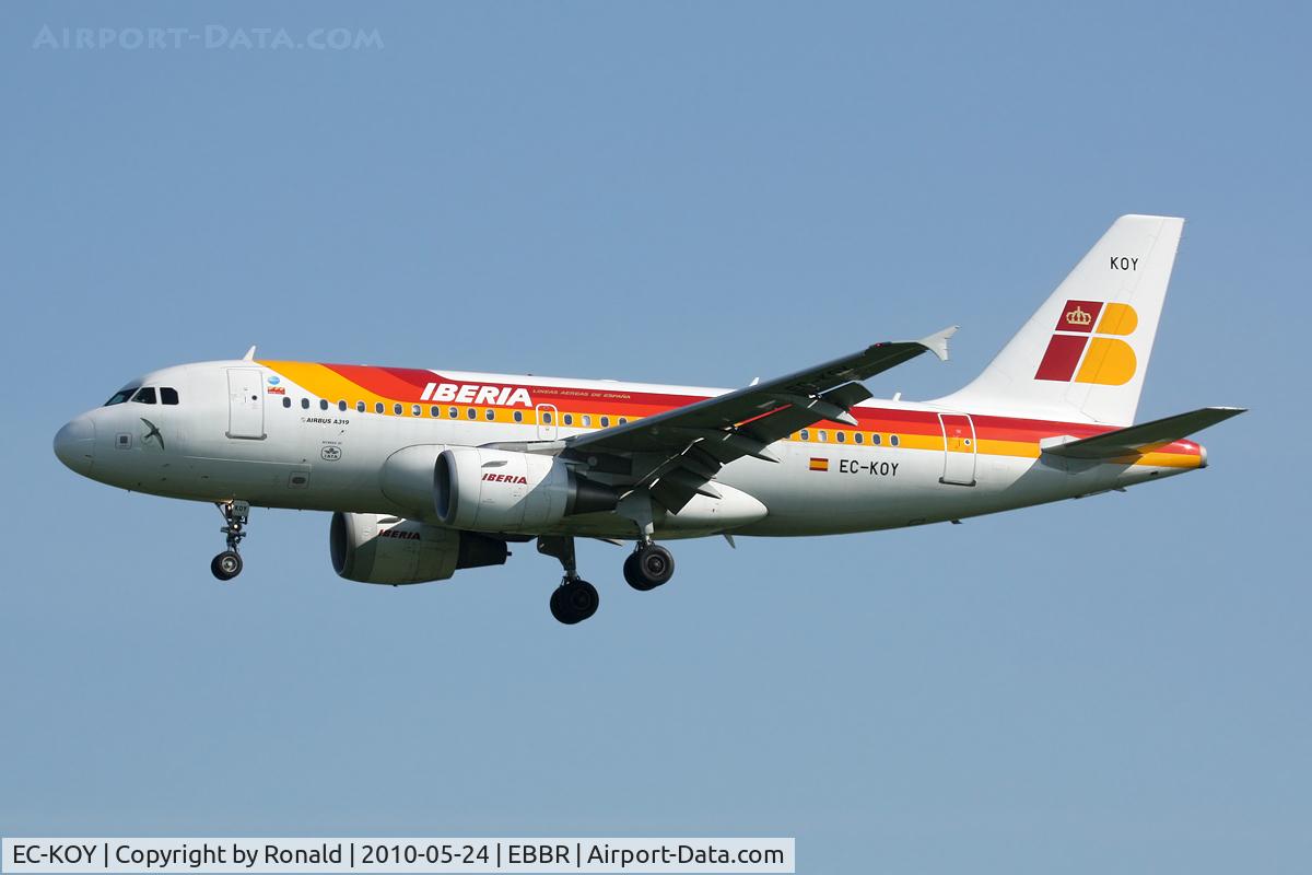 EC-KOY, 2008 Airbus A319-111 C/N 3443, at bru