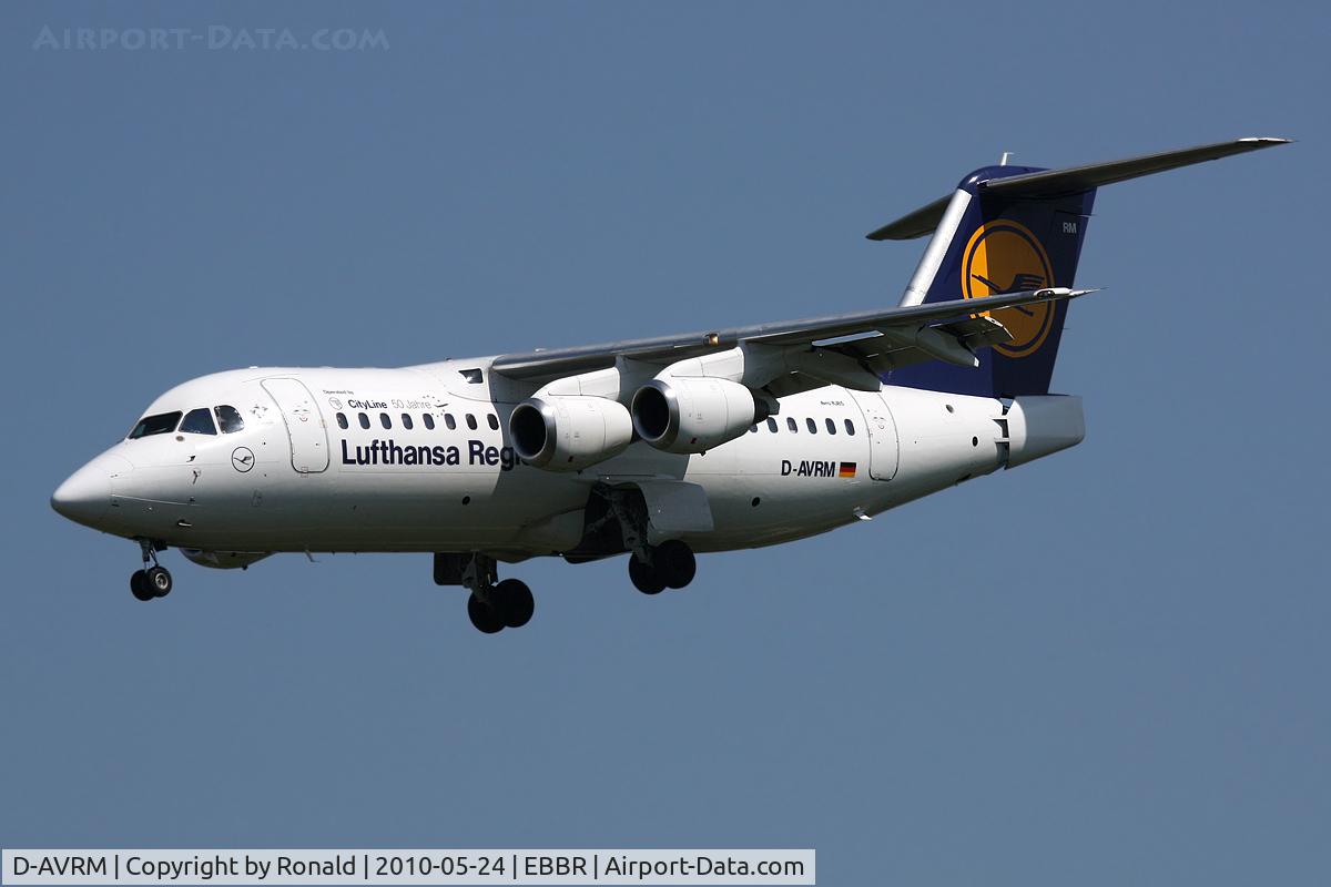 D-AVRM, 1996 British Aerospace Avro 146-RJ85 C/N E.2288, at bru