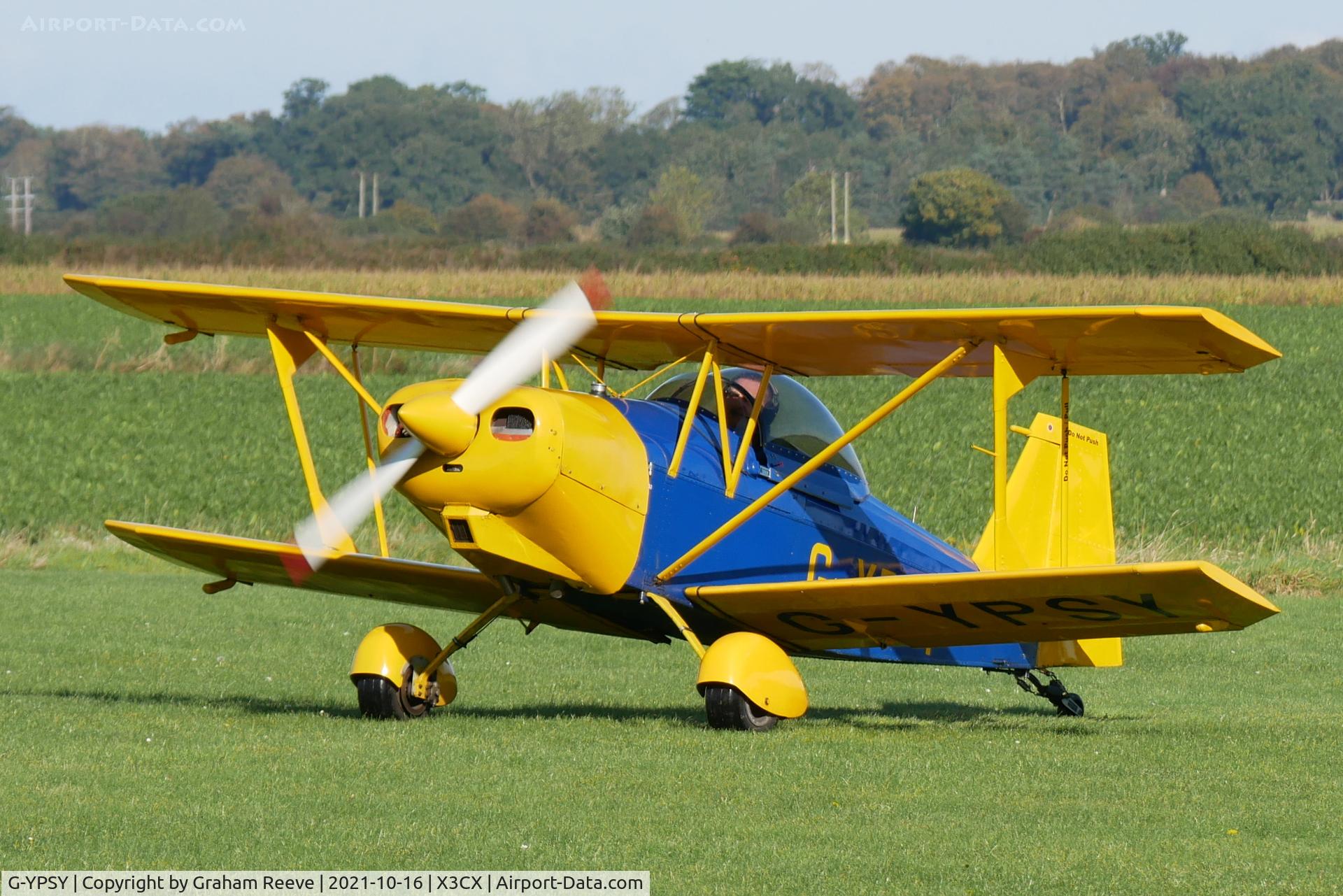 G-YPSY, 1988 Andreasson BA-4B C/N PFA 038-10352, Just landed at Northrepps.