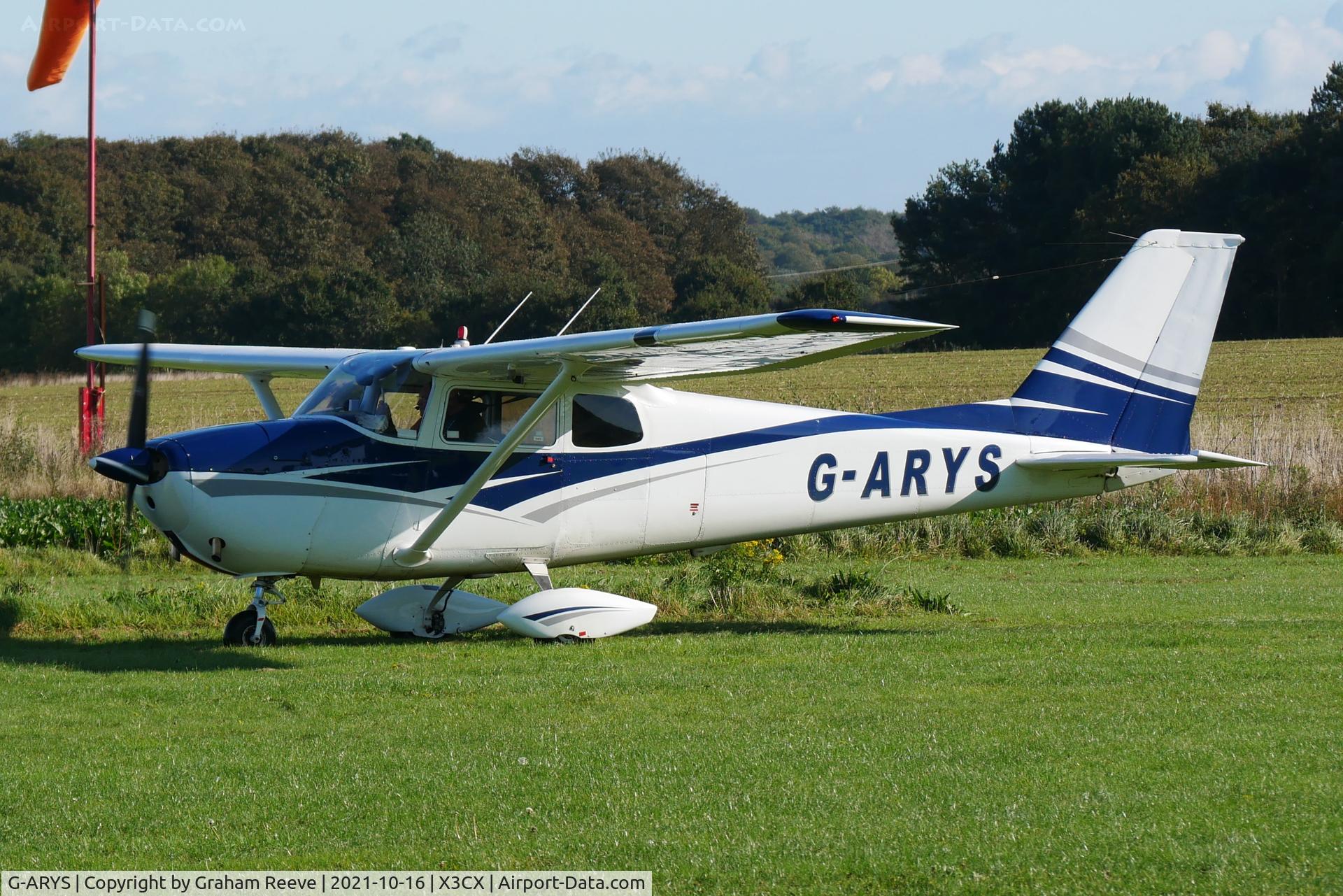 G-ARYS, 1962 Cessna 172C C/N 17249291, Just landed at Northrepps.