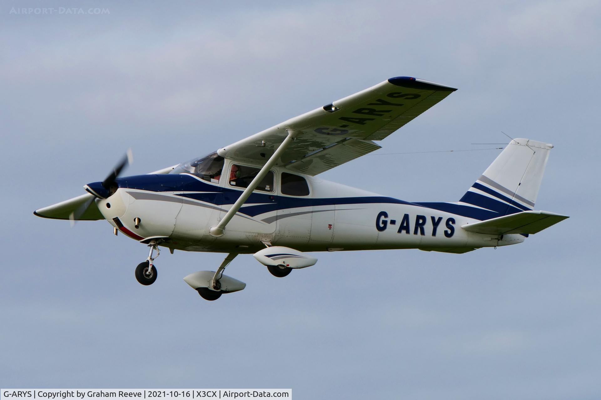 G-ARYS, 1962 Cessna 172C C/N 17249291, Departing from Northrepps.