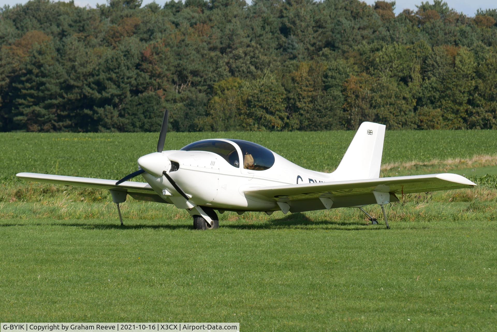 G-BYIK, 1999 Europa Monowheel C/N PFA 247-12771, Parked at Northrepps.