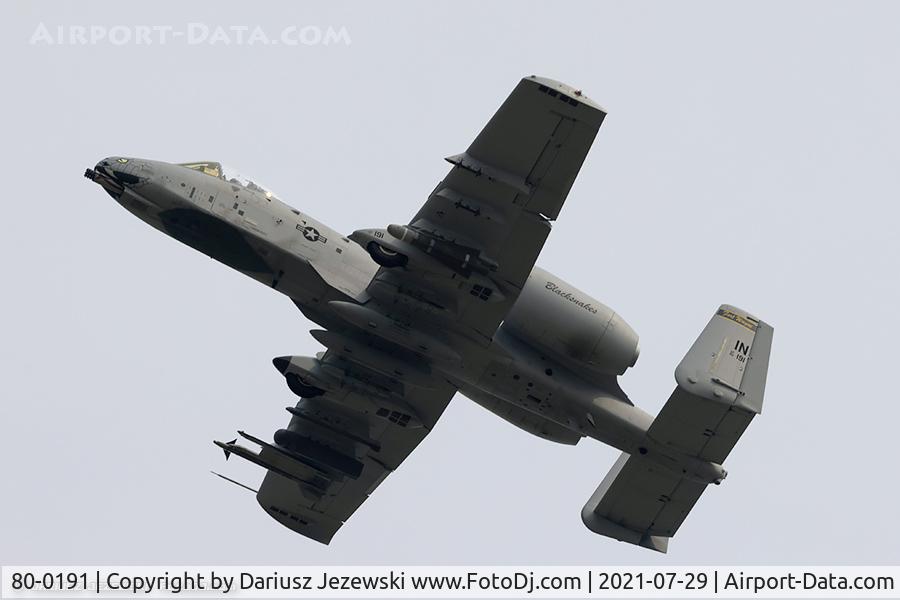 80-0191, 1980 Fairchild Republic A-10A Thunderbolt II C/N A10-0541, A-10C Thunderbolt 80-0191 IN from 163rd FS 