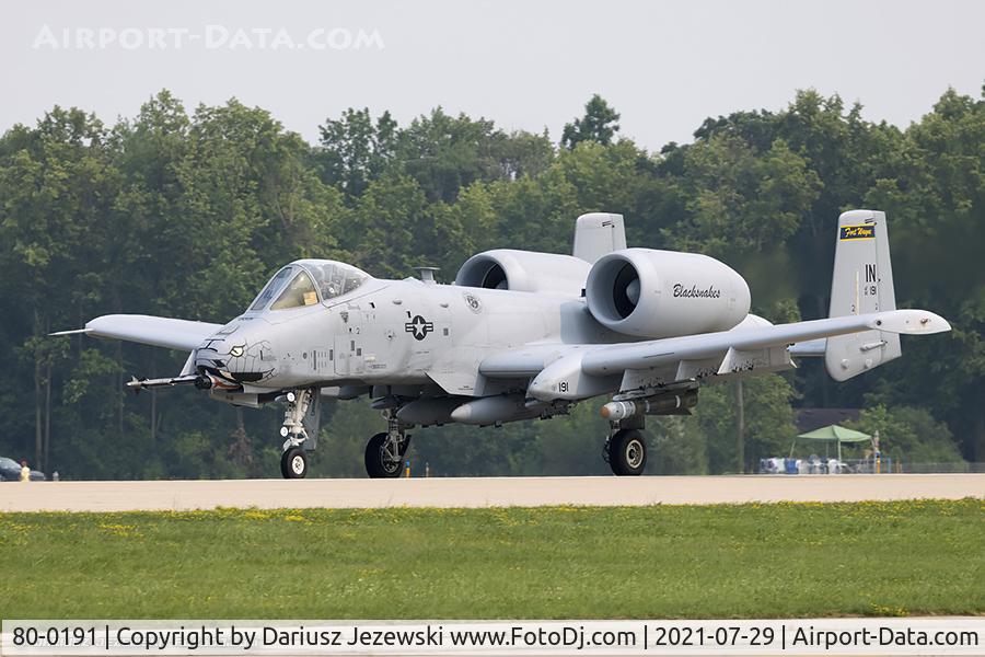 80-0191, 1980 Fairchild Republic A-10A Thunderbolt II C/N A10-0541, A-10C Thunderbolt 80-0191 IN from 163rd FS 