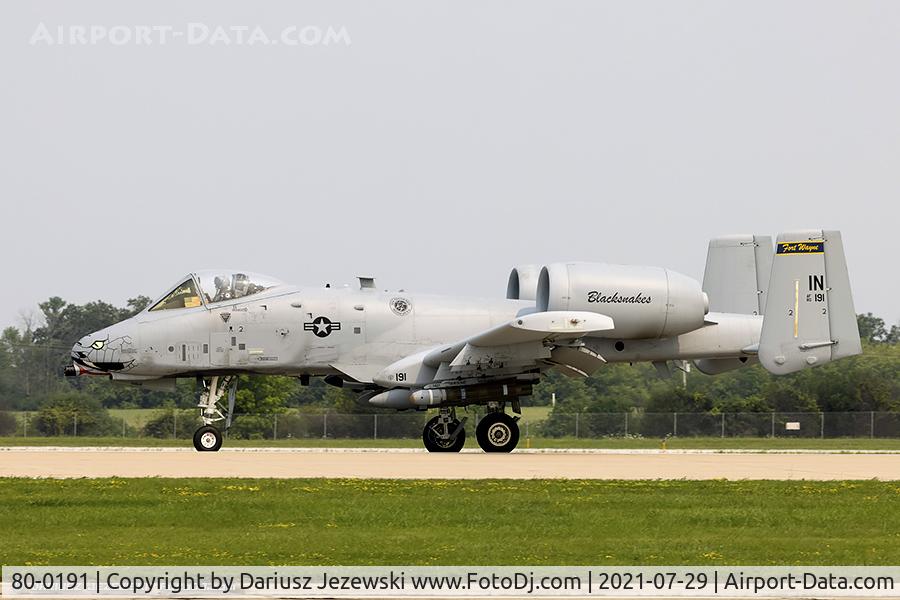 80-0191, 1980 Fairchild Republic A-10A Thunderbolt II C/N A10-0541, A-10C Thunderbolt 80-0191 IN from 163rd FS 