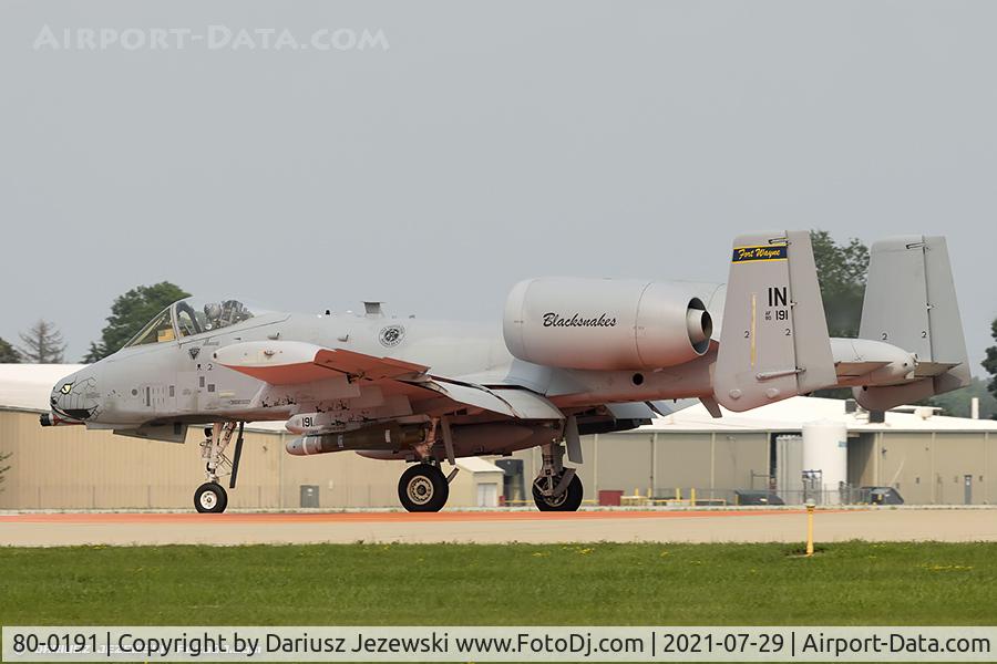 80-0191, 1980 Fairchild Republic A-10A Thunderbolt II C/N A10-0541, A-10C Thunderbolt 80-0191 IN from 163rd FS 