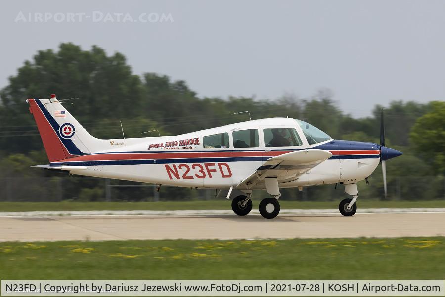 N23FD, 1975 Beech C23 Sundowner 180 C/N M-1663, Beech C23  C/N M-1663, N23FD