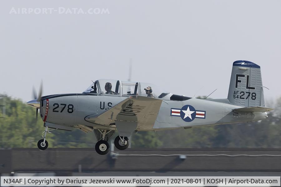 N34AF, Beech (CCF) T-34A (A45) Mentor C/N CCF34-51, Beech A45 (T-34A) Mentor  C/N CCF34-51, N34AF