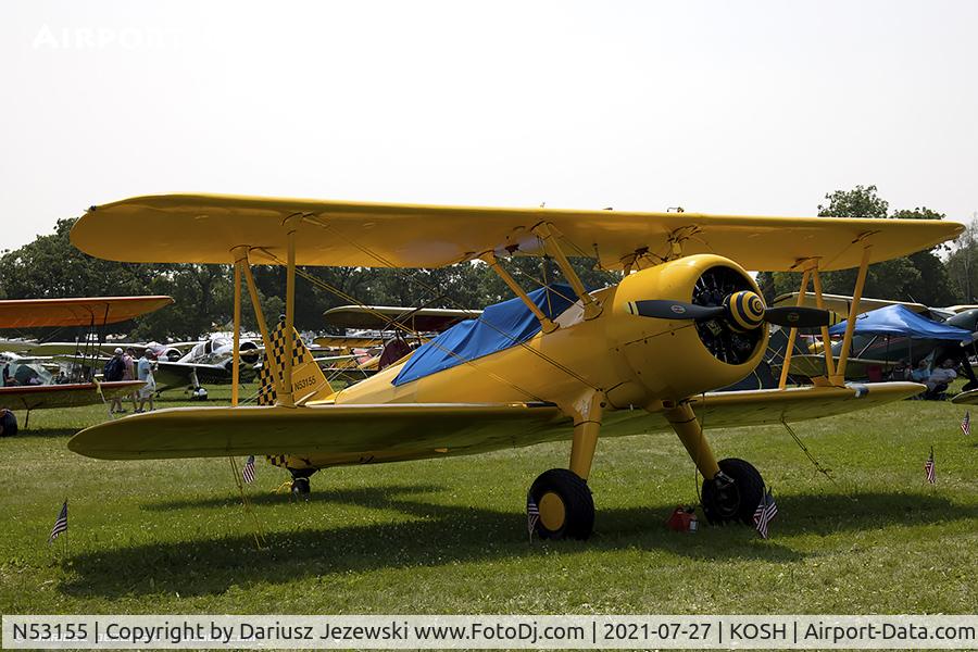 N53155, 1945 Boeing A75N1(PT17) C/N 75-520, Boeing A75N1(PT17) Stearman  C/N 75-520, N53155