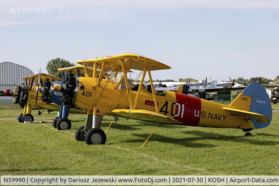 N59990, 1942 Boeing A75N1(PT17) C/N 75-3162, Boeing A75N1(PT17) Stearman  C/N 75-3162, N59990