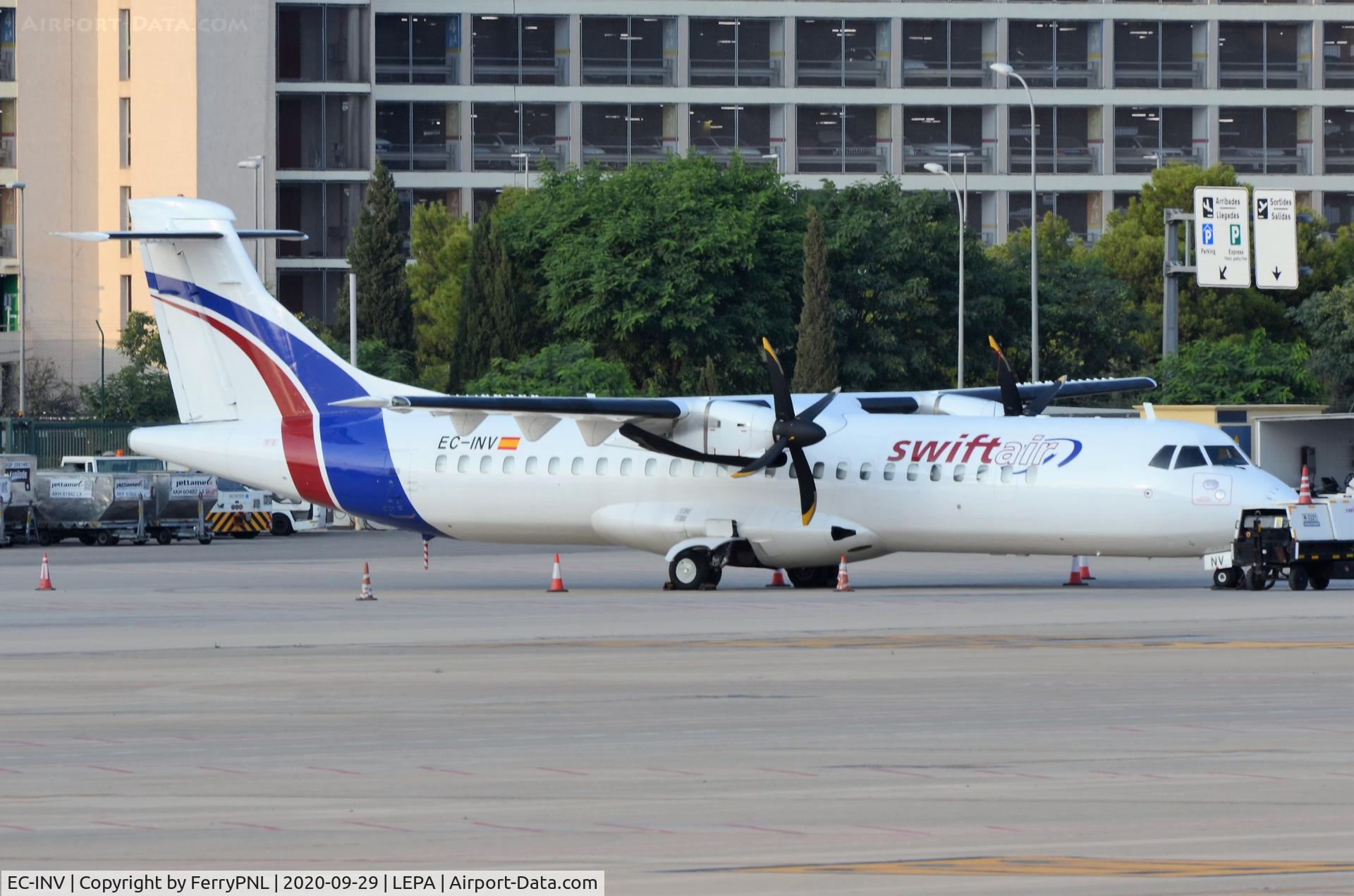 EC-INV, 1991 ATR 72-212F C/N 274, Swiftair ATR72 awaitng its nightshift