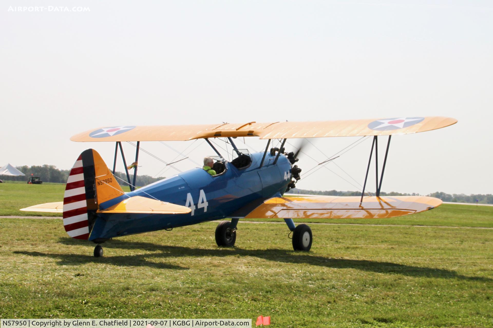 N57950, Boeing A75N1(PT17) C/N 75-2110, At the Stearman Fly-in