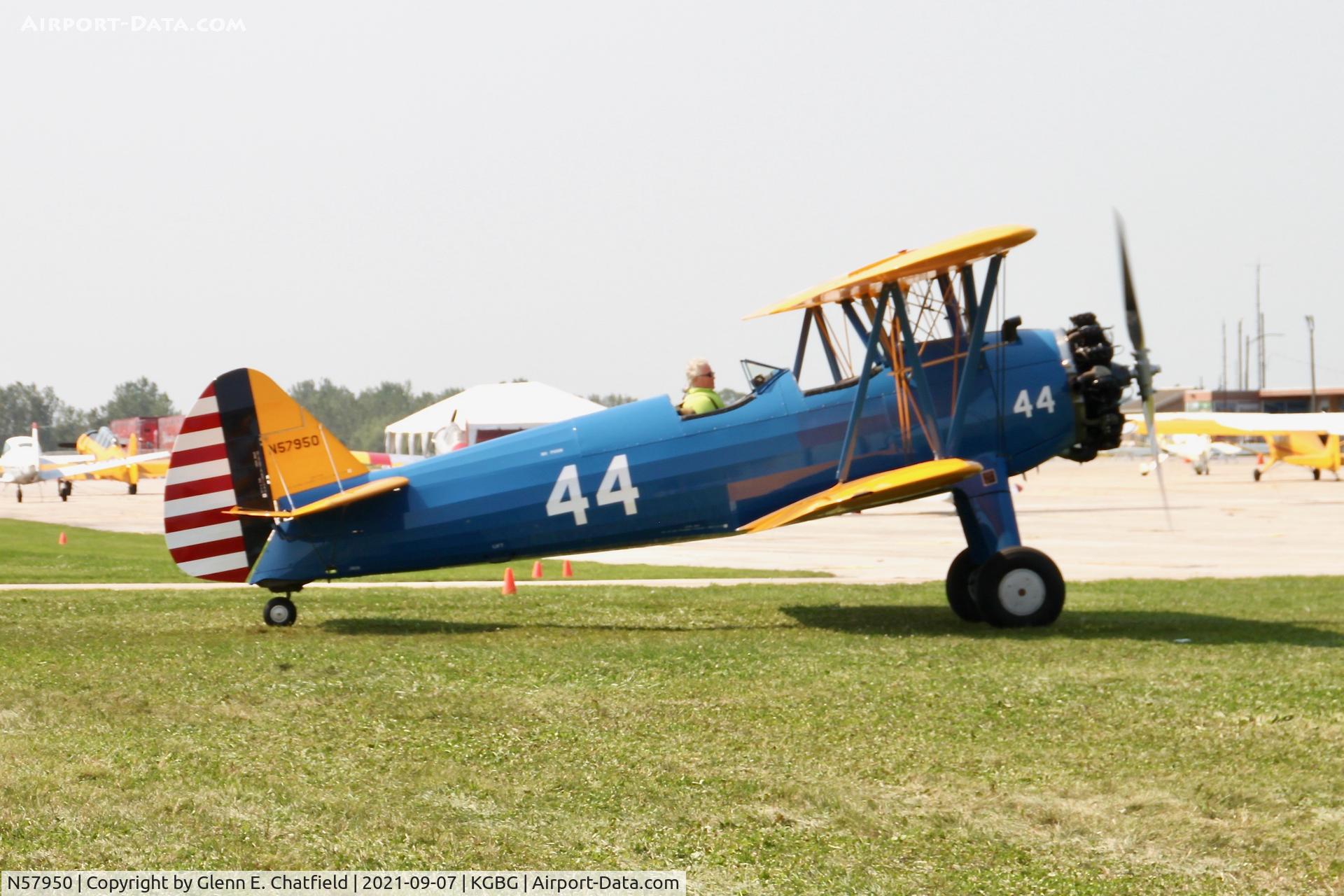 N57950, Boeing A75N1(PT17) C/N 75-2110, At the Stearman Fly-in